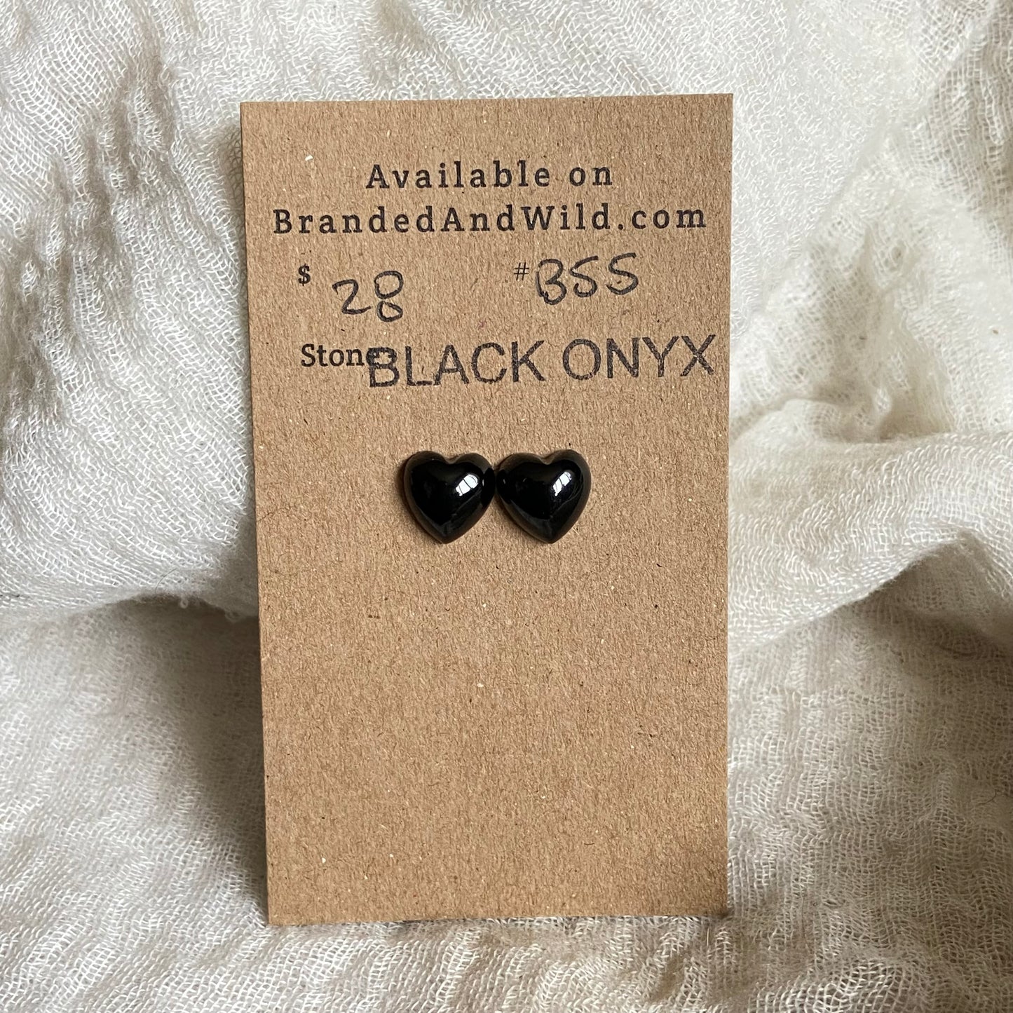 Black Onyx Cabochon - B051 BC9BC75B-1EFB-4A25-8C1B-C3985BD86B1B Brandedandwild.com