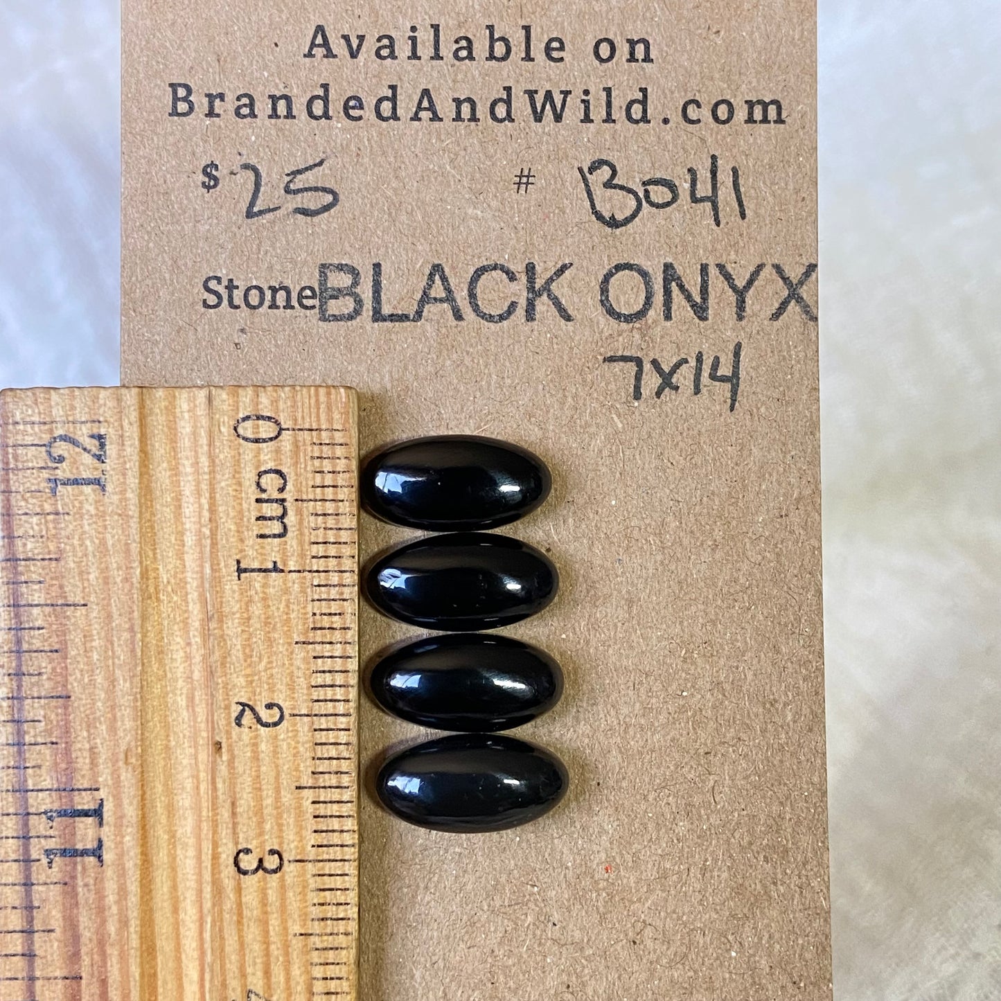 Black Onyx Cabochon - B041 BCA97713-23E2-4934-981D-473D64C99ED1 Brandedandwild.com