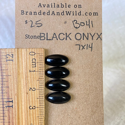 Black Onyx Cabochon - B041 BCA97713-23E2-4934-981D-473D64C99ED1 Brandedandwild.com