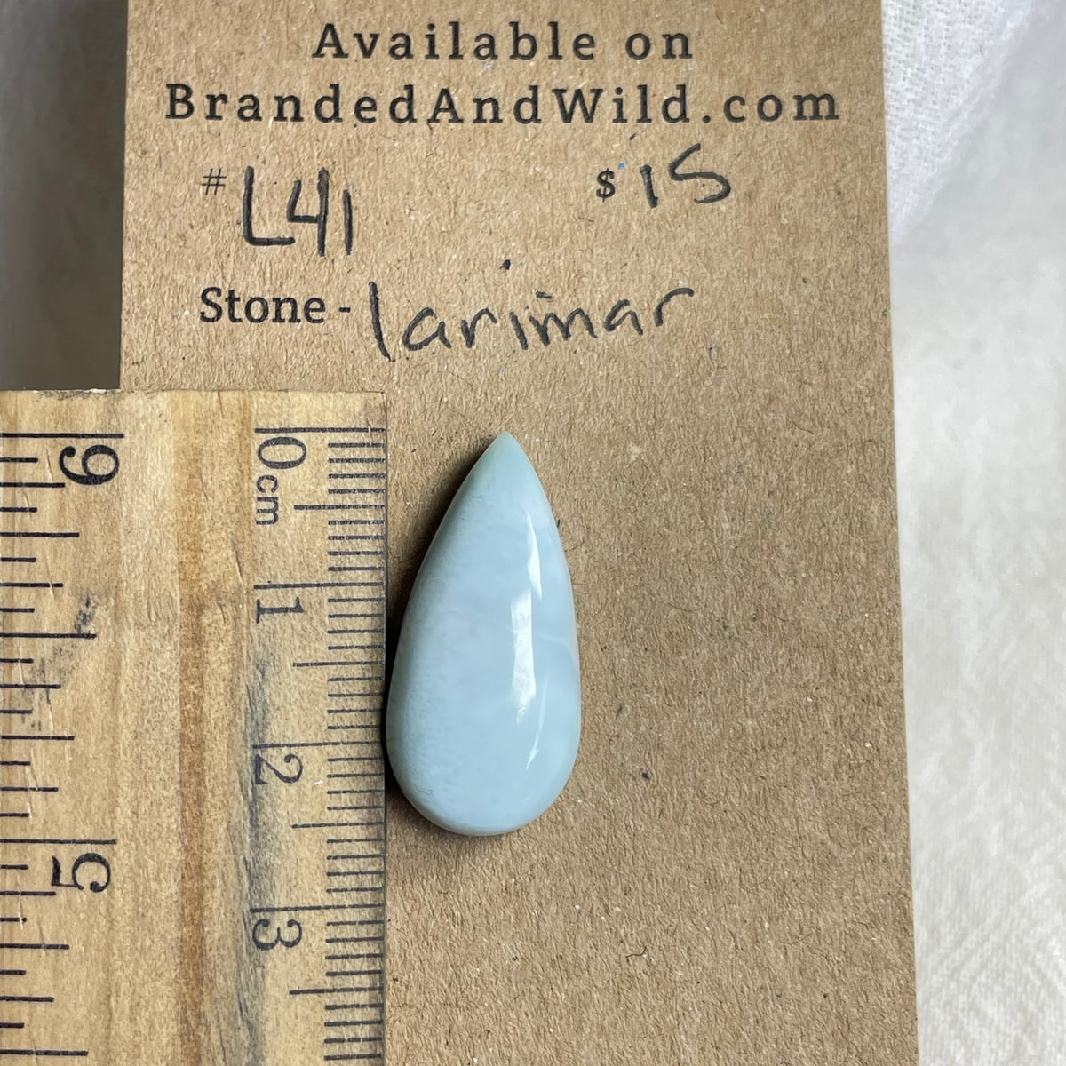 Larimar Cabochon - L41 BCB1B52E-C977-4040-8389-192E3870EA51 Brandedandwild.com