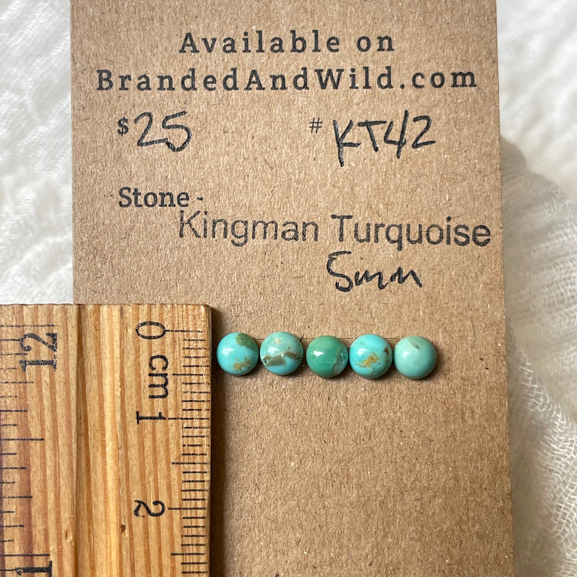 Kingman Turquoise Cabochon - KT42 BCC71F83-16FA-49D5-945B-320260A8C92F Brandedandwild.com