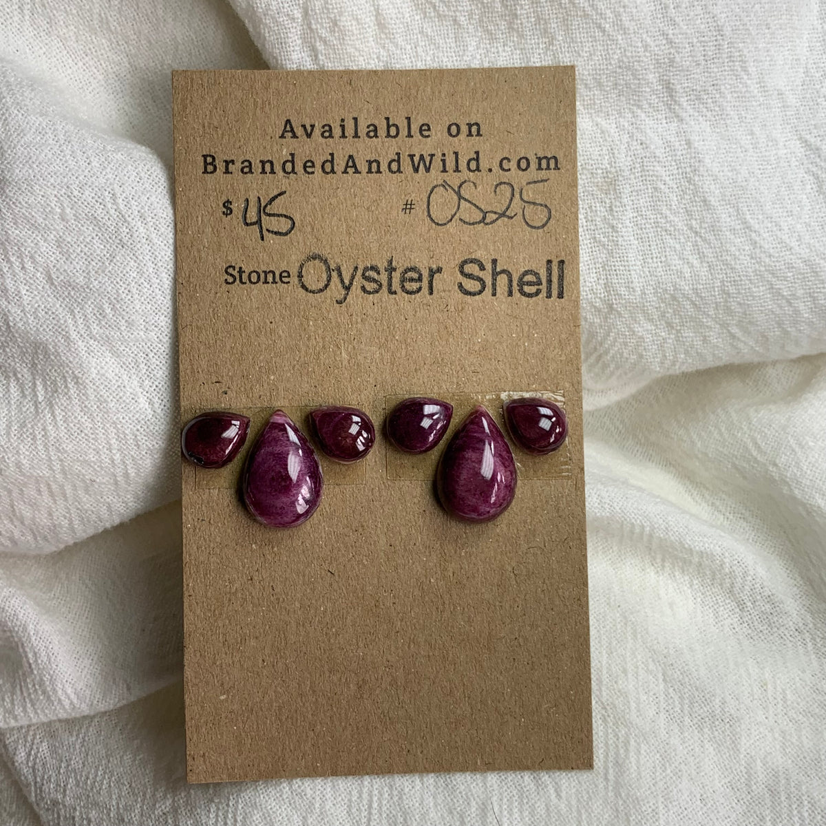 Oyster Shell Cabochon - OS25 BCF8923E-8583-4333-8166-2ECA7447D205 Brandedandwild.com