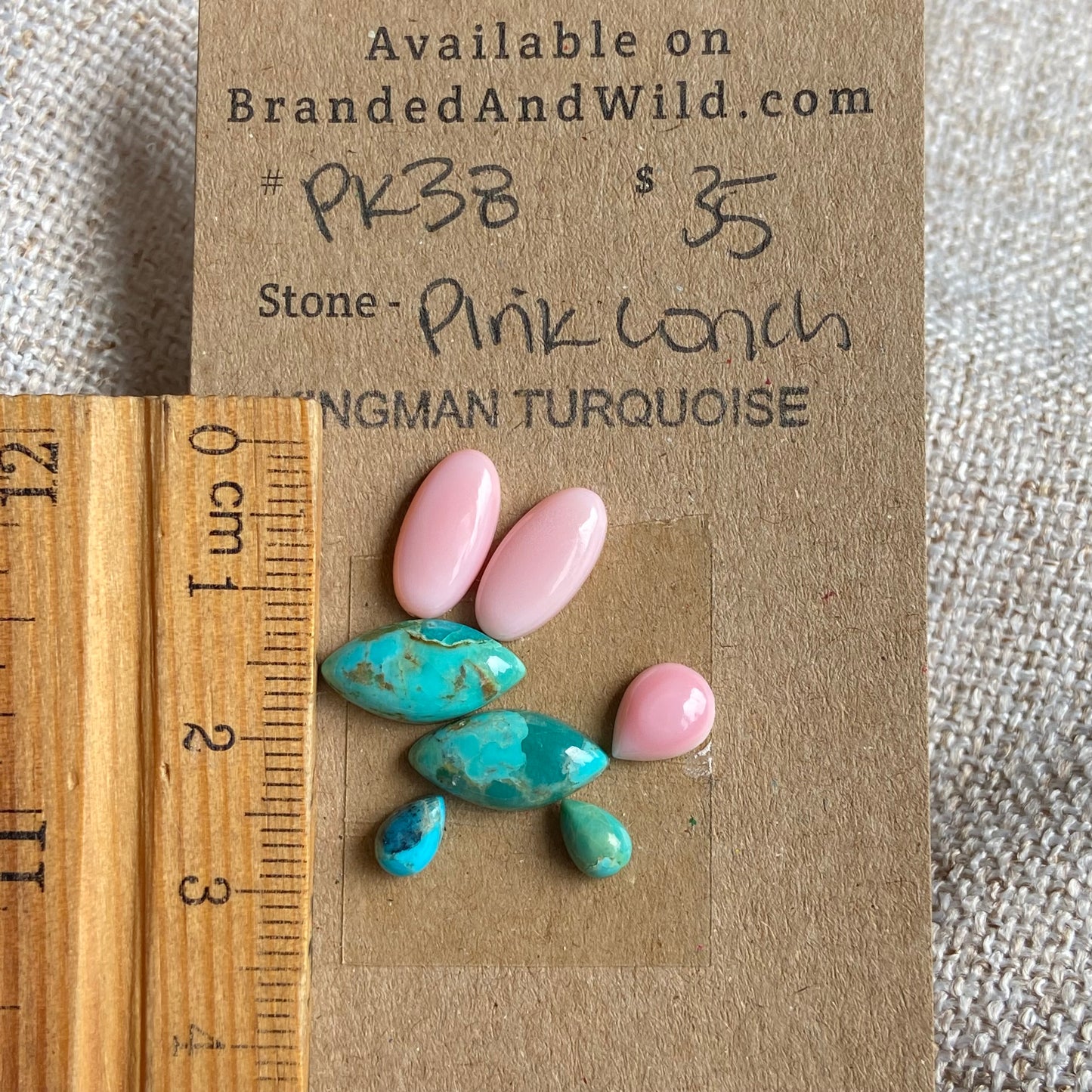 Pink Conch / Kingman Cabochon - PK38