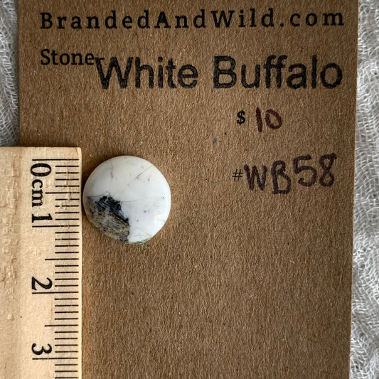 White Buffalo Cabochon - WB58