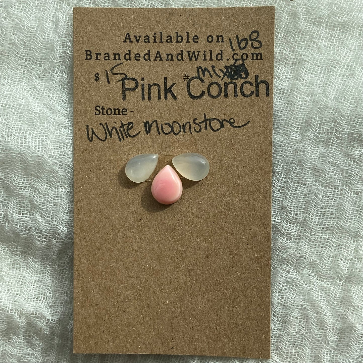 Pink Conch / White Moonstone- Mix168