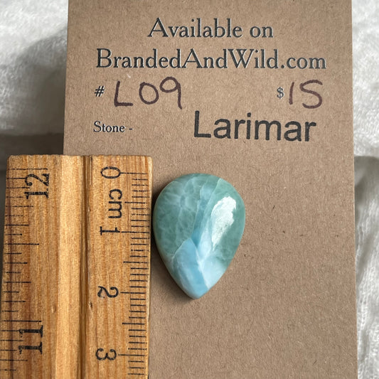 Larimar Cabochon - L09 BD2D19D3-1156-4595-BA99-990670693FC5 Brandedandwild.com