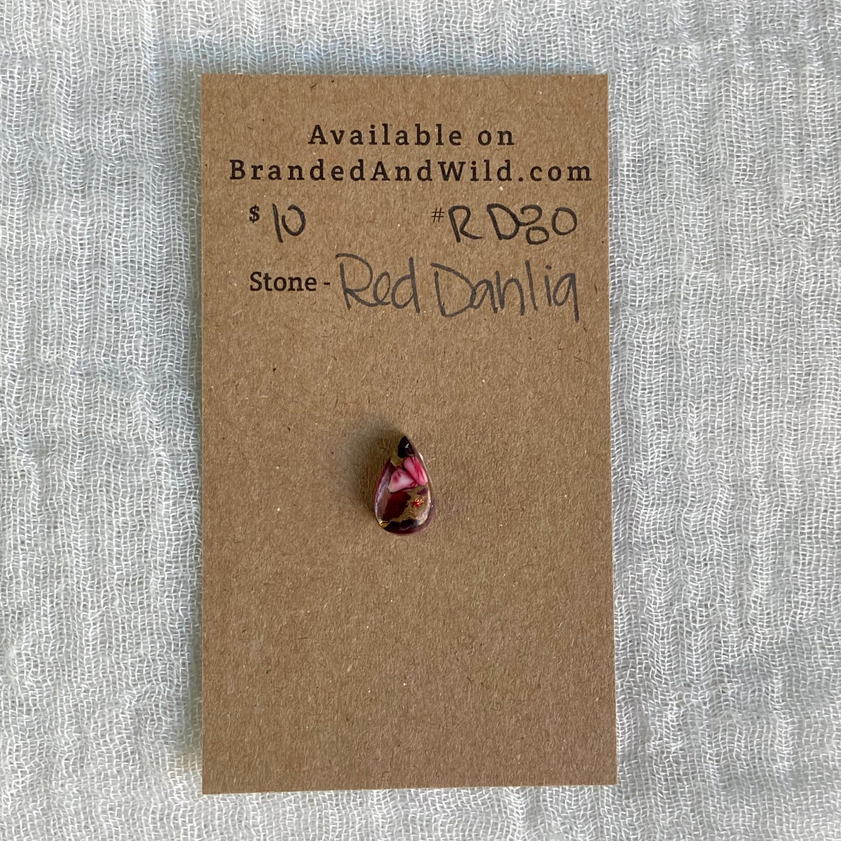 Red Dahlia Cabochon - RD80