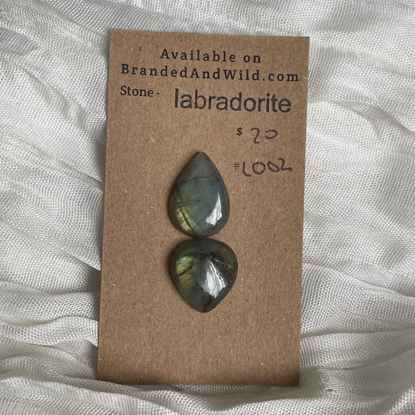 Labradorite Cabochon - L002 BD4673B2-5D69-42F4-B3D5-F97380D97117 Brandedandwild.com