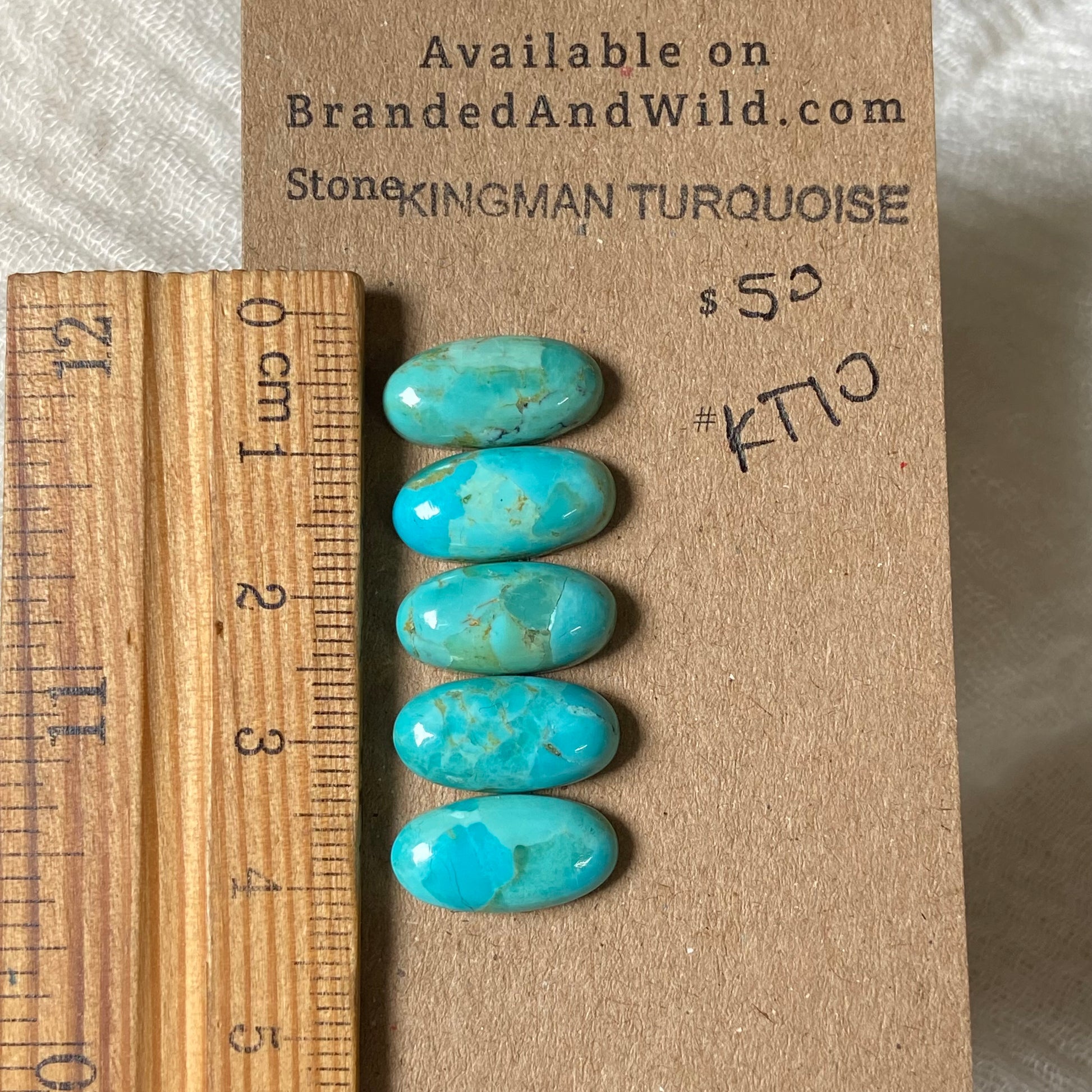 Kingman Turquoise Cabochon - KT10 BD4905E8-56FE-4C70-9F3D-5F026DB110E4 Brandedandwild.com