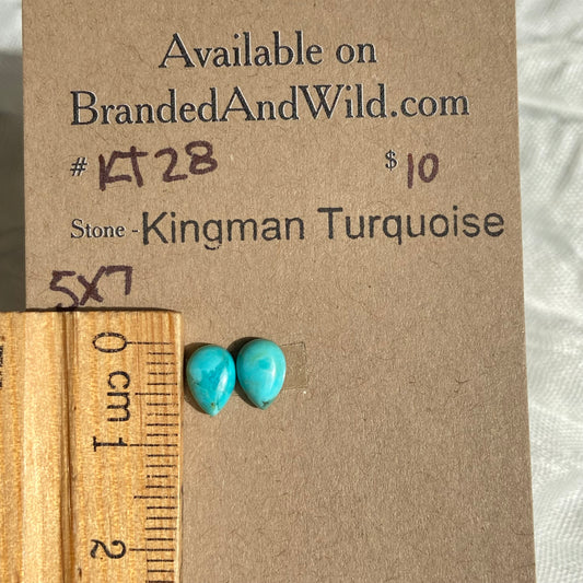 Kingman Turquoise Cabochon - KT28 BD4A623F-2653-4EC2-9284-0B2F6F1D2AD4 Brandedandwild.com