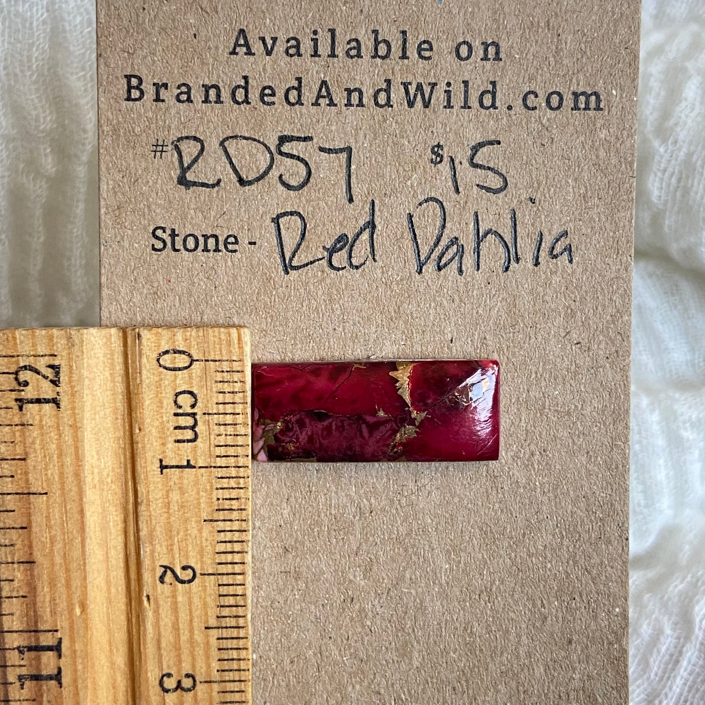 Red Dahlia Cabochon - RD57