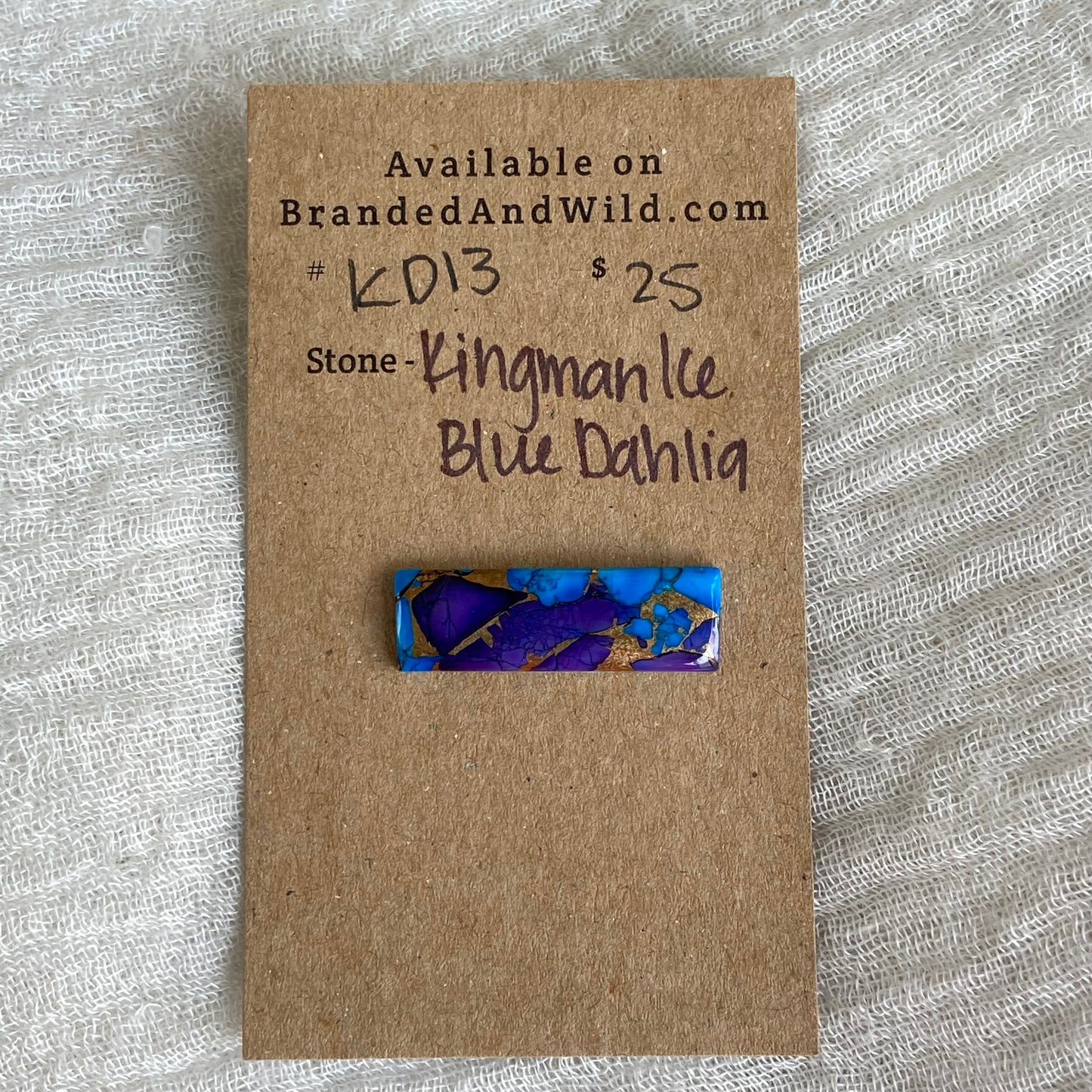 Kingman Ice Blue Dahlia Cabochon - KD13