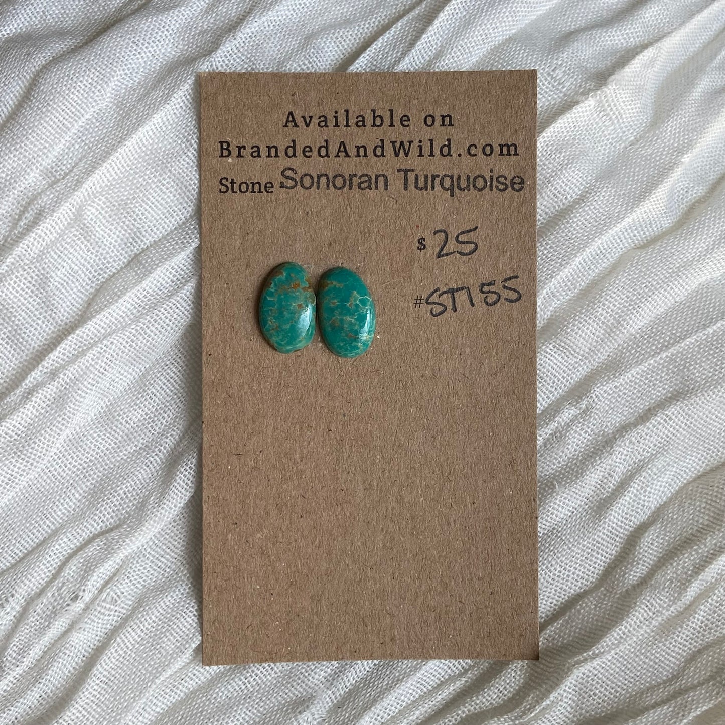 Sonoran Turquoise Cabochon - ST155 BD8A1B30-59C9-46B1-BDF9-D57C9FF39178 Brandedandwild.com