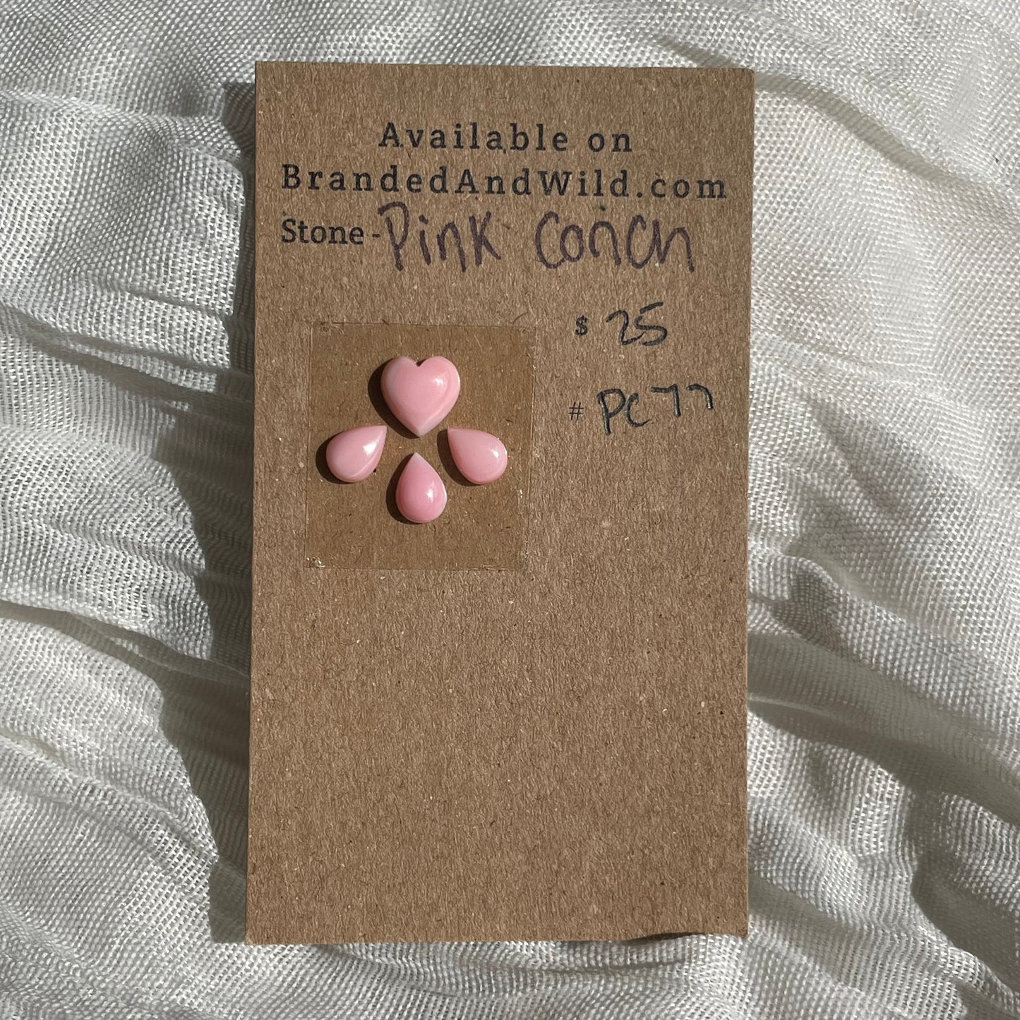 Pink Conch Cabochon - PC77 BD9665A2-CAC7-49C7-BE63-057167C51887 Brandedandwild.com