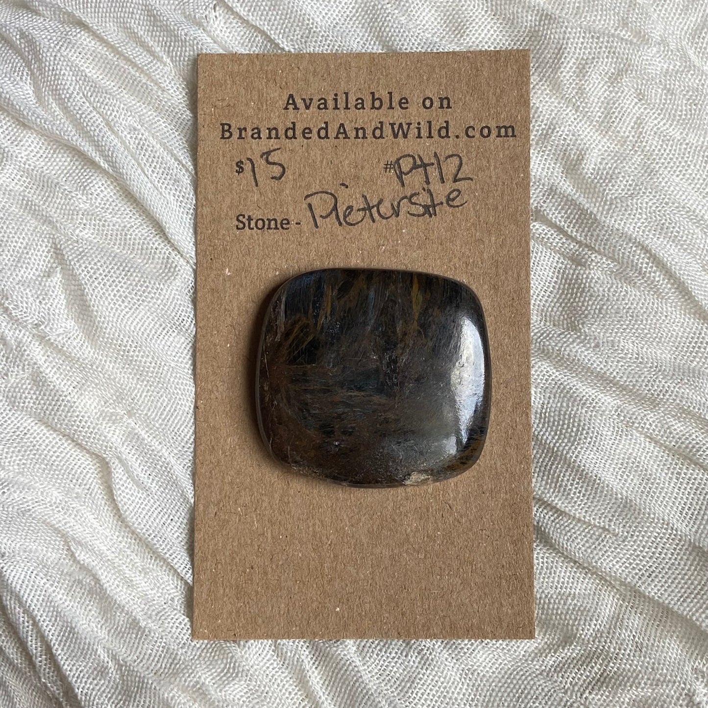 Pietersite Cabochon - PT12 BD9B5355-FF08-4DD5-B49D-73C60D08E323 Brandedandwild.com