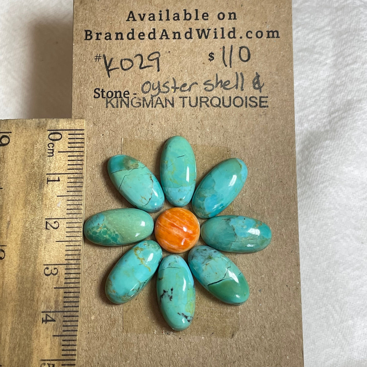 Kingman Turquoise / Oyster Shell Cabochon - KO29