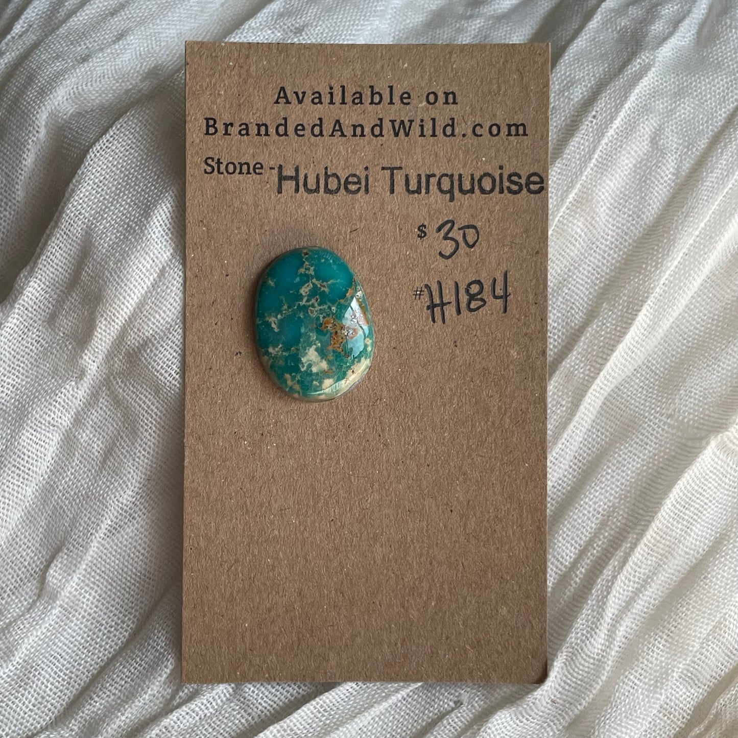 Hubei Turquoise Cabochon - H184 BDA8067E-62DF-46EF-B36D-B1754676E755 Brandedandwild.com