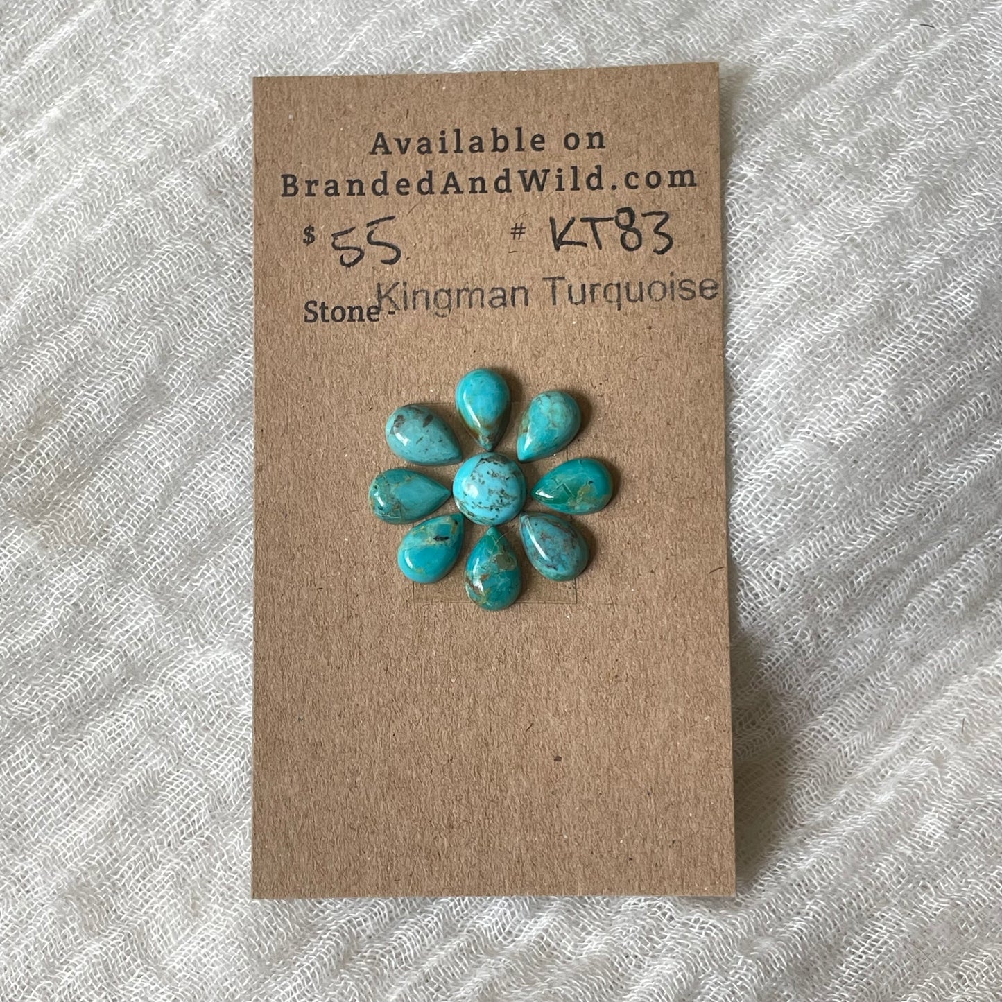 Kingman Turquoise Cabochon - KT83 BDC195B4-2046-4A76-B248-E44D7F124D1E Brandedandwild.com