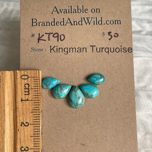 Kingman Turquoise Cabochon - KT90 BDD0A478-0CA8-4042-BF2F-D9CE6675F16B Brandedandwild.com