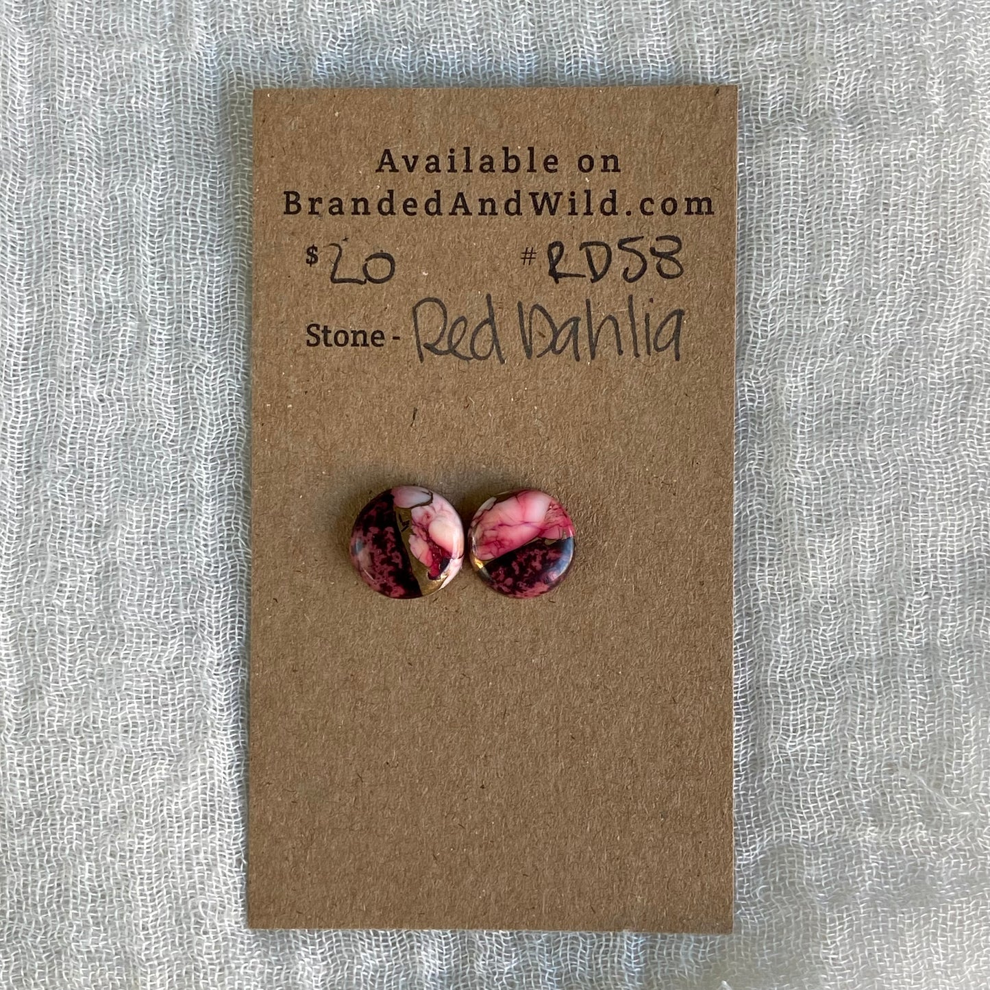 Red Dahlia Cabochon - RD58