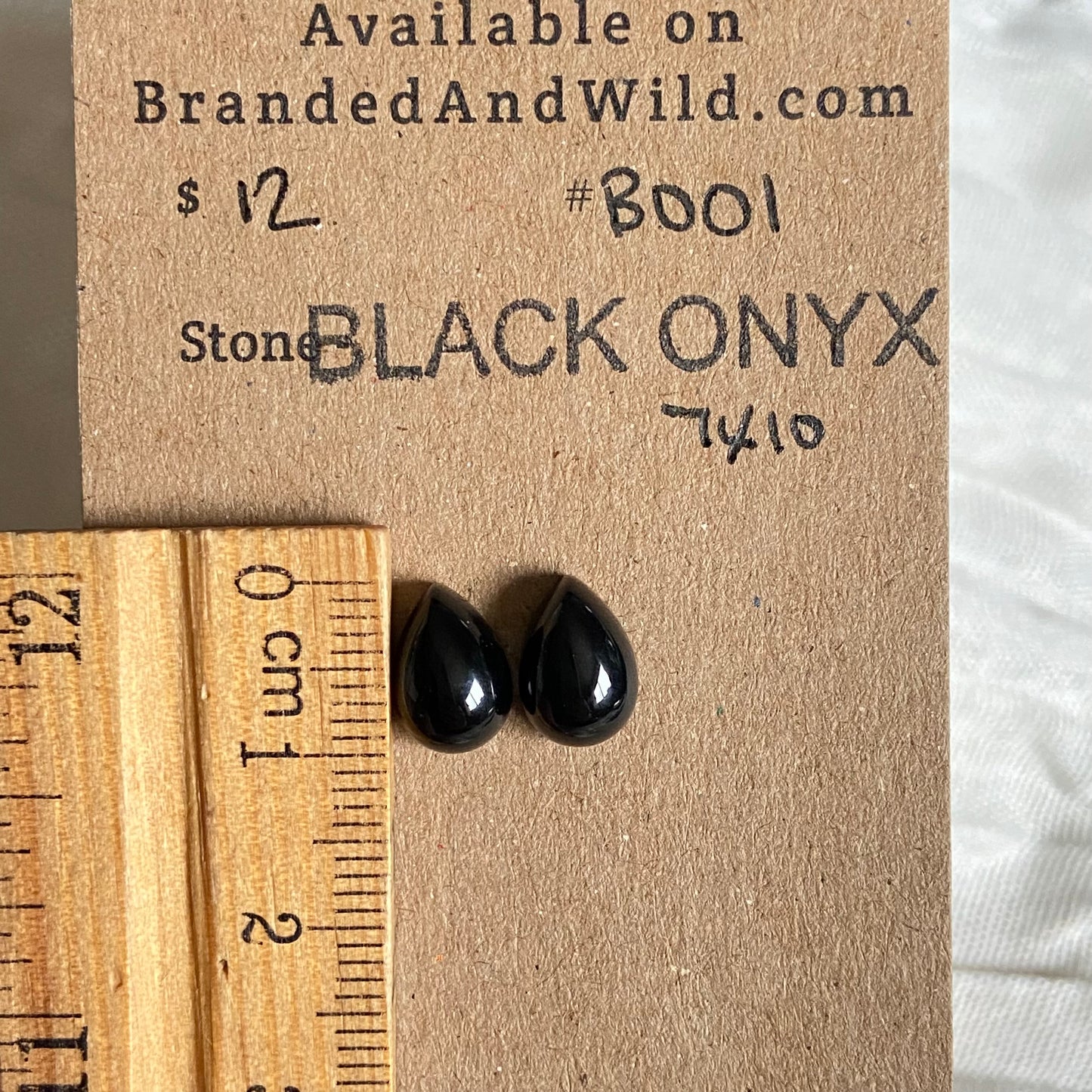 Black Onyx - Cabochon - B001 BE05F2B8-5D1F-47B9-B3F1-AFDAC13DE6BC Brandedandwild.com