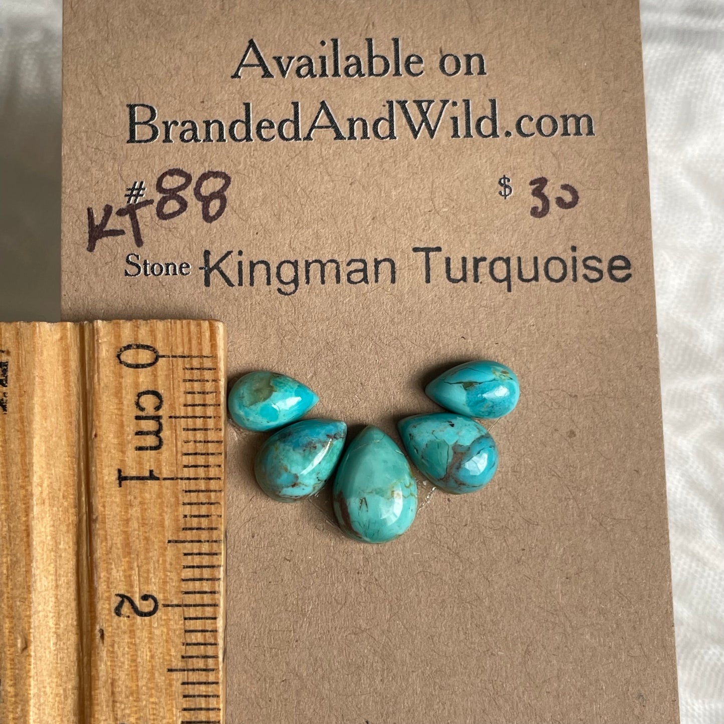Kingman Turquoise Cabochon - KT88 BE15BDBA-886C-4A1E-B39C-0E42C48A6C4E Brandedandwild.com
