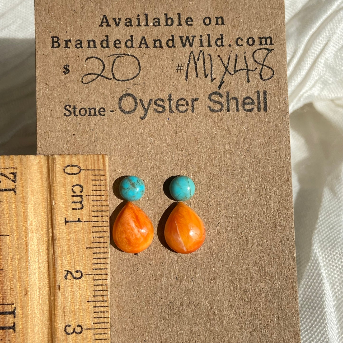 Oystershell / Kingman Turquoise Cabochon - MIX48 BE34B370-1A94-4BCF-ABC3-44E16296FB29 Brandedandwild.com