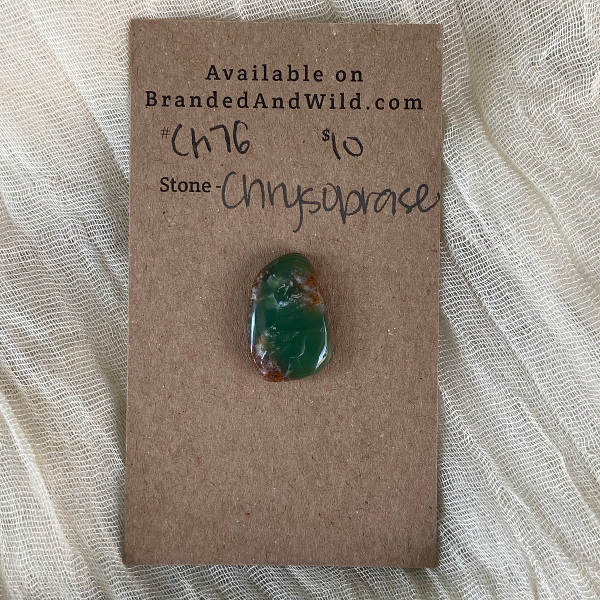 Chrysoprase Cabochon - Ch76 BE424CD3-F42B-4FBB-BD64-ED5E23D2B798 Brandedandwild.com