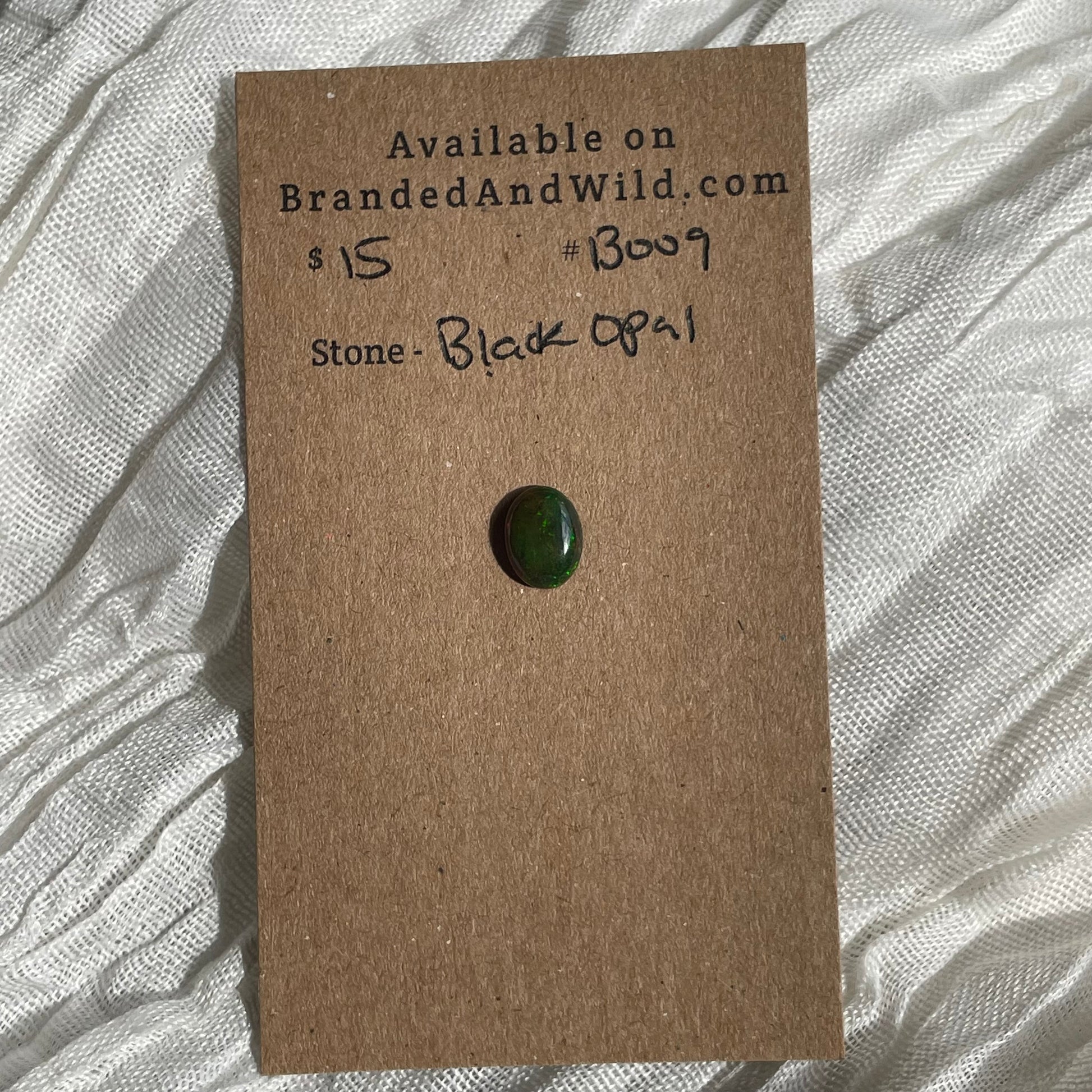 Black Opal - Cabochon - B009 BE654031-95FE-44F4-8153-580F791169F9 Brandedandwild.com