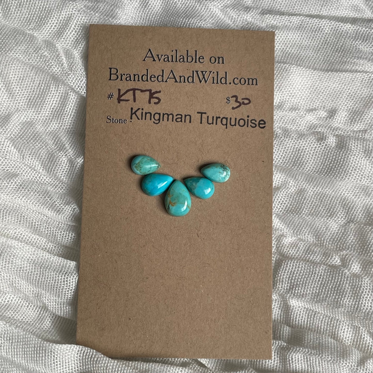 Kingman Turquoise Cabochon - KT75 BE6622C7-EF6A-4AB1-B507-357D31DFFE78 Brandedandwild.com