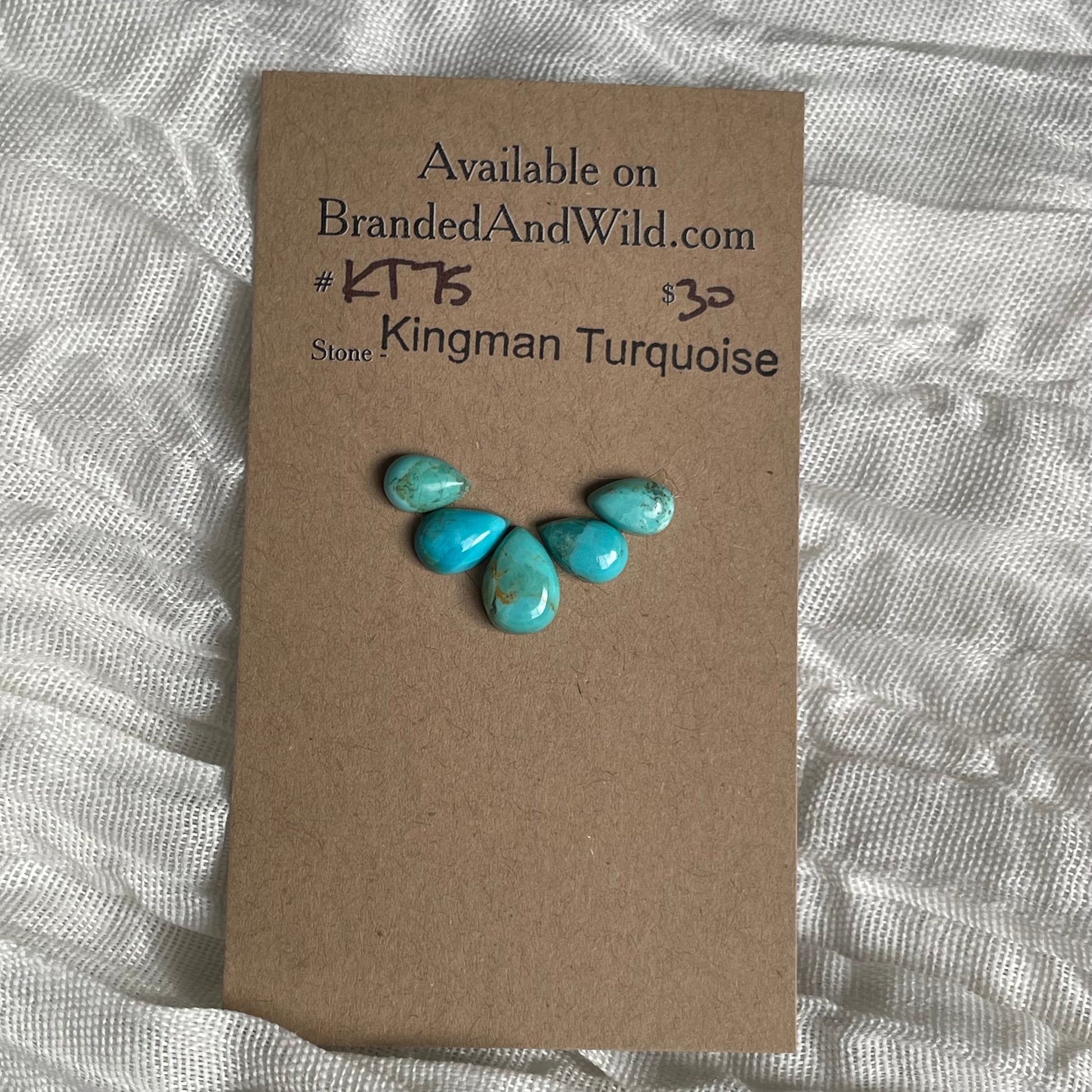 Kingman Turquoise Cabochon - KT75 BE6622C7-EF6A-4AB1-B507-357D31DFFE78 Brandedandwild.com