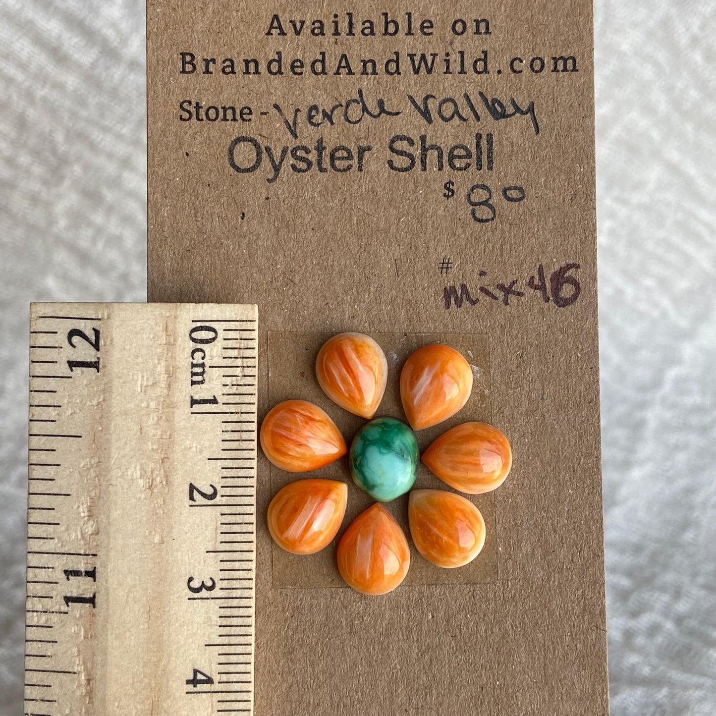 Verde Valley/ Oyster Shell Cabochon - Mix46