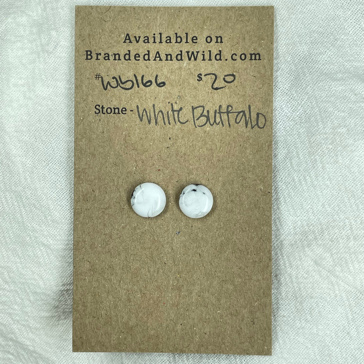 White Buffalo Cabochon - WB166 BE798382-4C48-4452-B390-5F27752E2B88 Brandedandwild.com