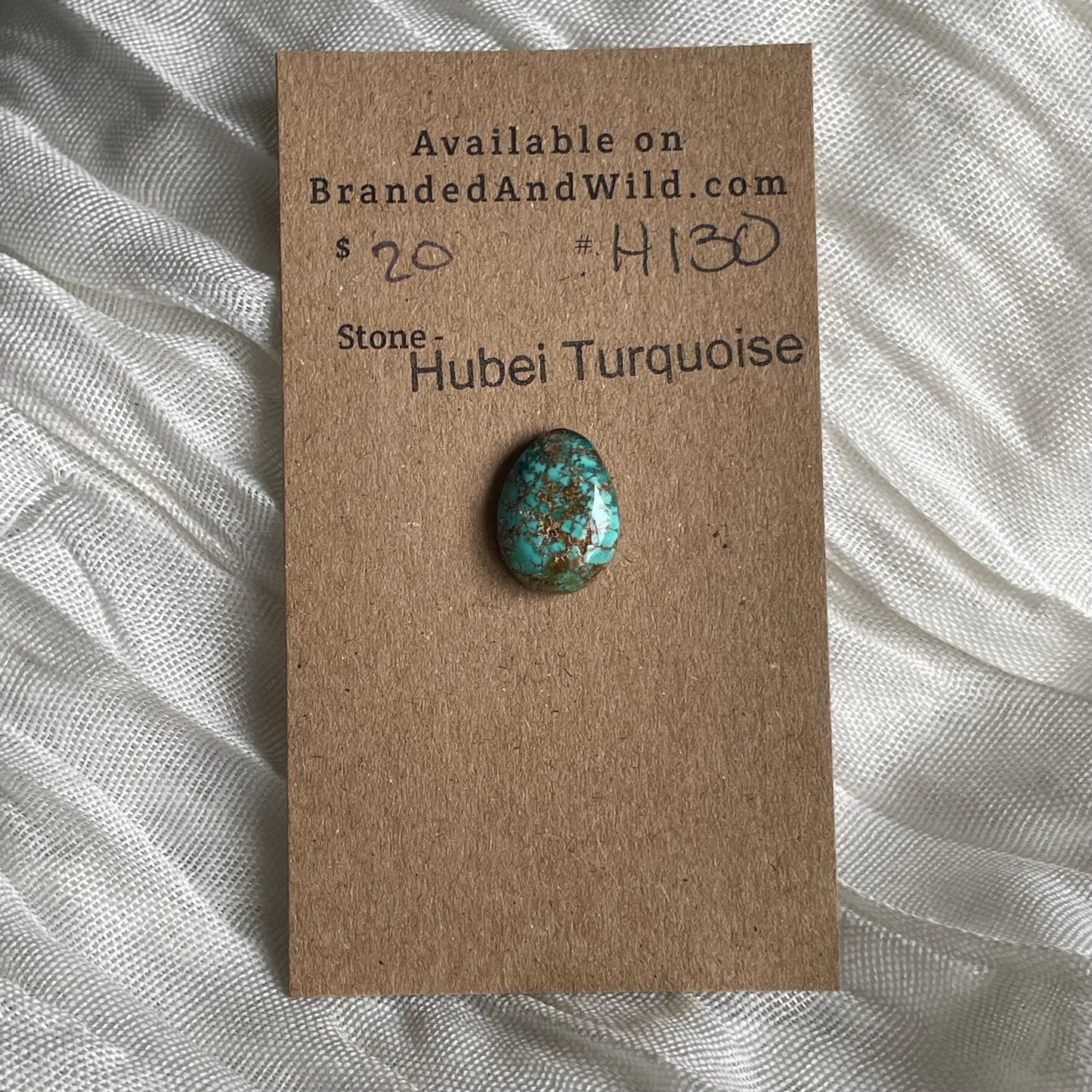 Hubei Turquoise Cabochon - H130 BE8724CF-539C-42B4-BAEA-1A210E229A14 Brandedandwild.com