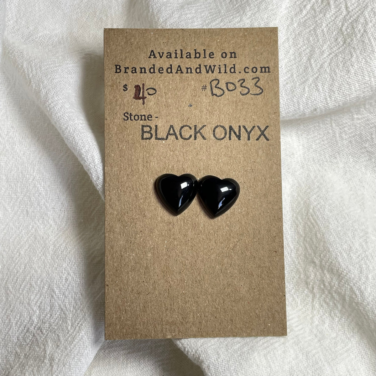 Black Onyx - Cabochon - B033 BEAB2ABA-B706-44A6-9F23-D9AA9E7BB884 Brandedandwild.com