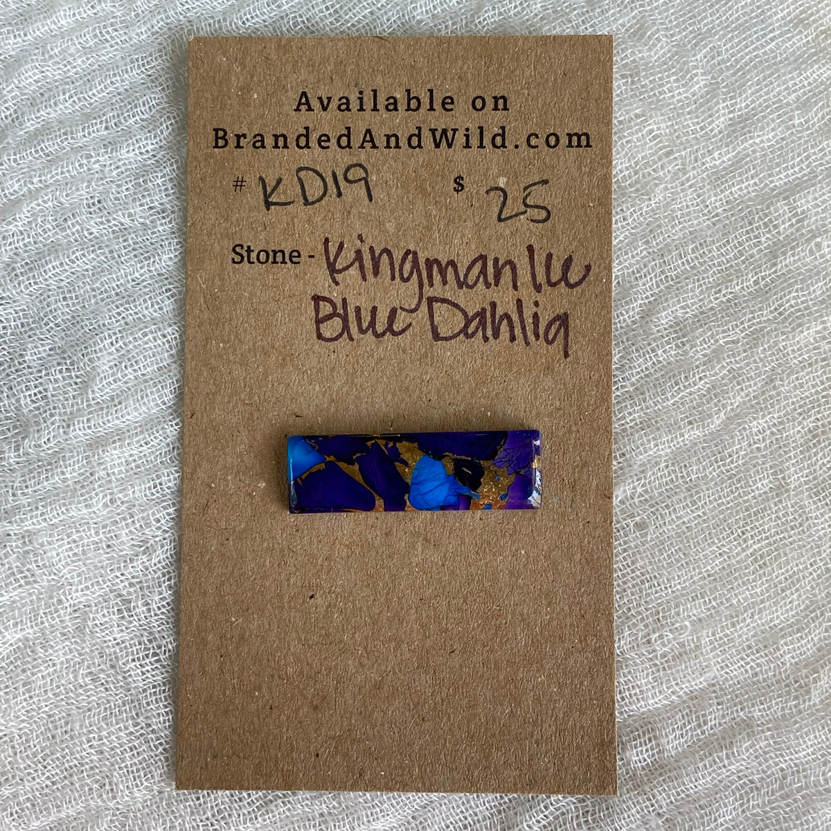 Kingman Ice Blue Dahlia Cabochon - KD19