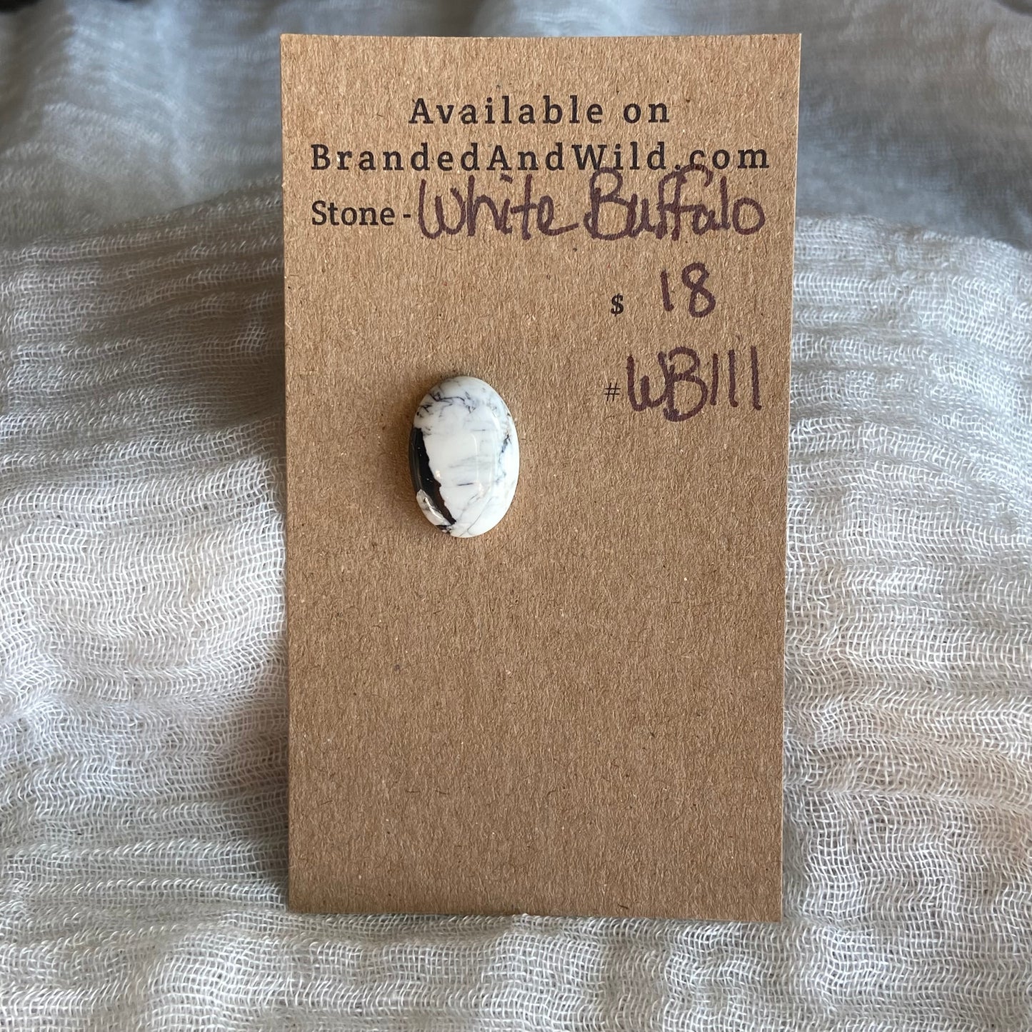 White Buffalo Cabochon - WB111