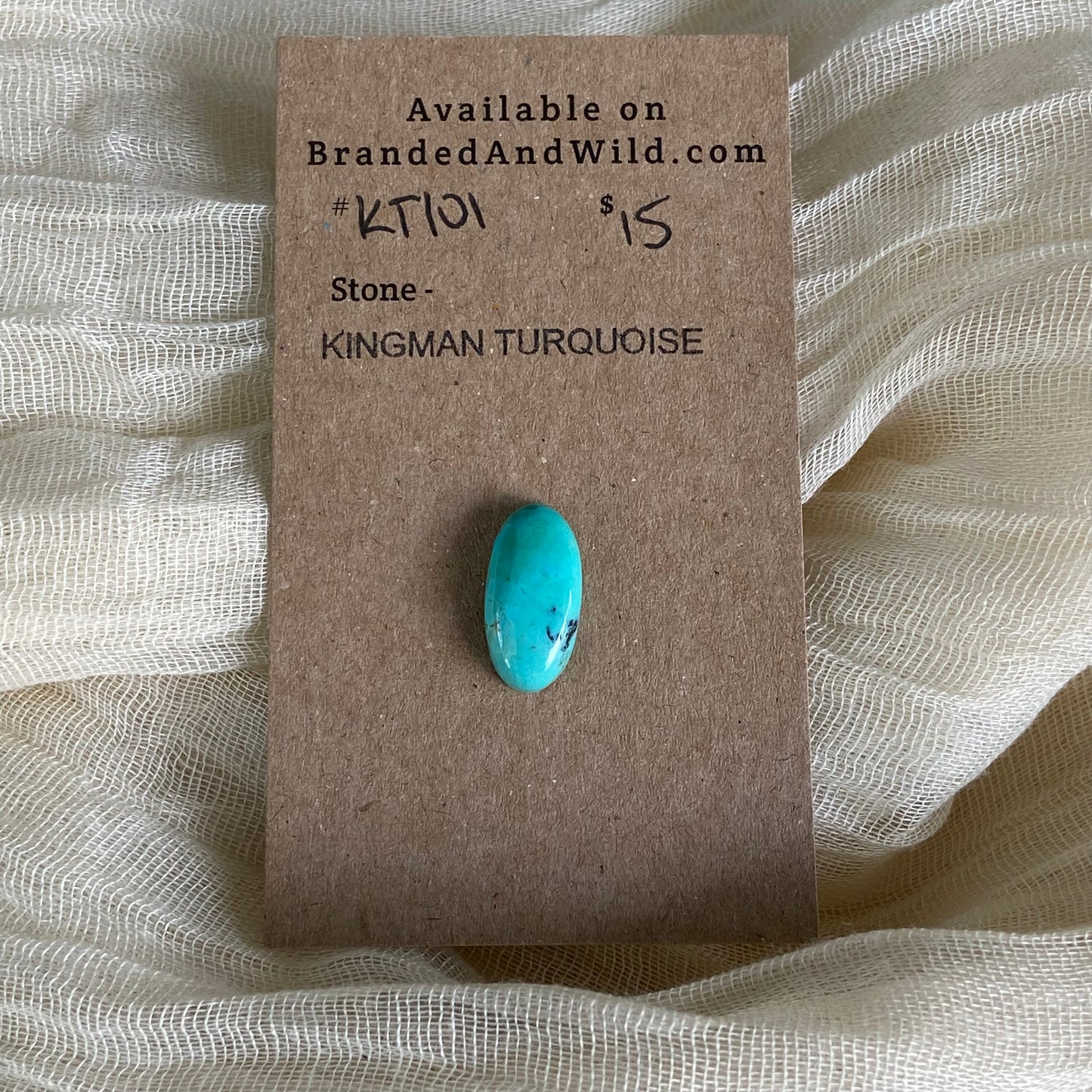 Kingman Turquoise Cabochon - KT101 BEC6BBA4-A97C-45CD-B730-E497B4D84218 Brandedandwild.com