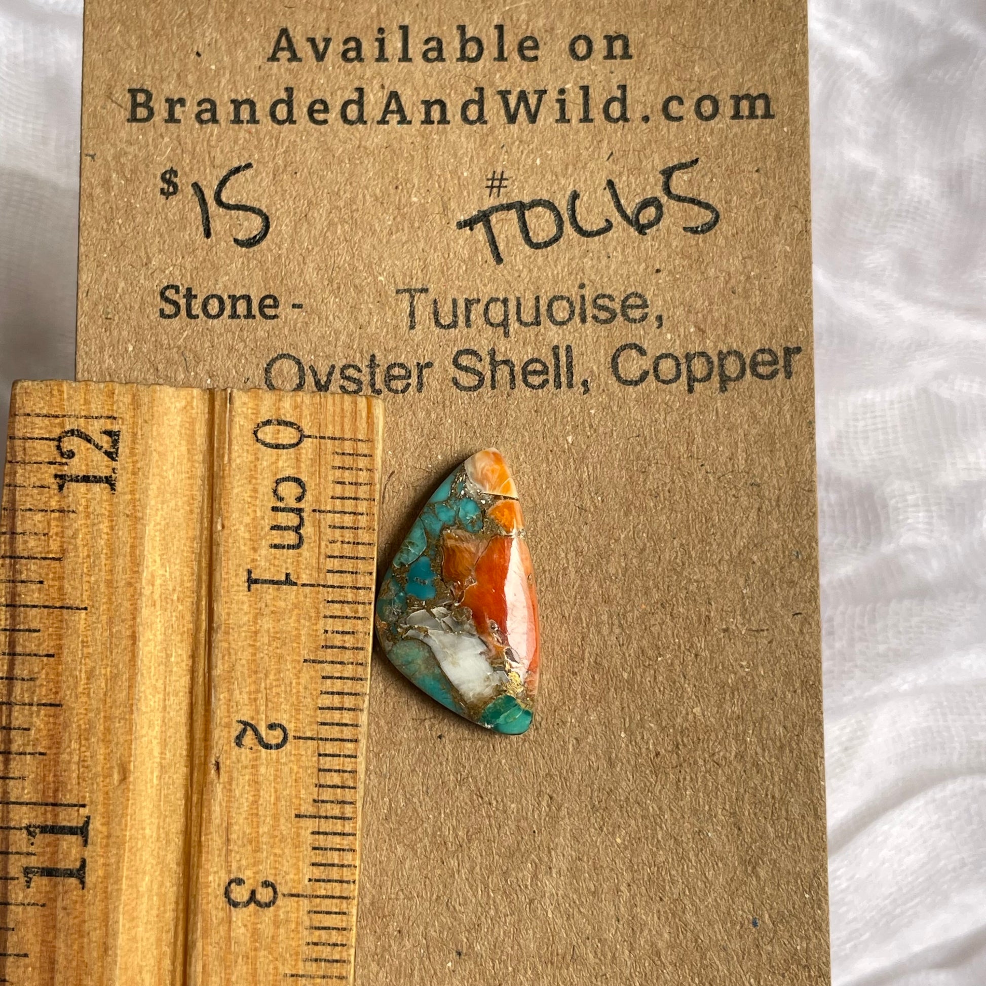 Turquoise, Oyster Shell, Copper Cabochon - TOC65 BED48E5E-BF98-4859-835D-0B674F9F8FD5 Brandedandwild.com