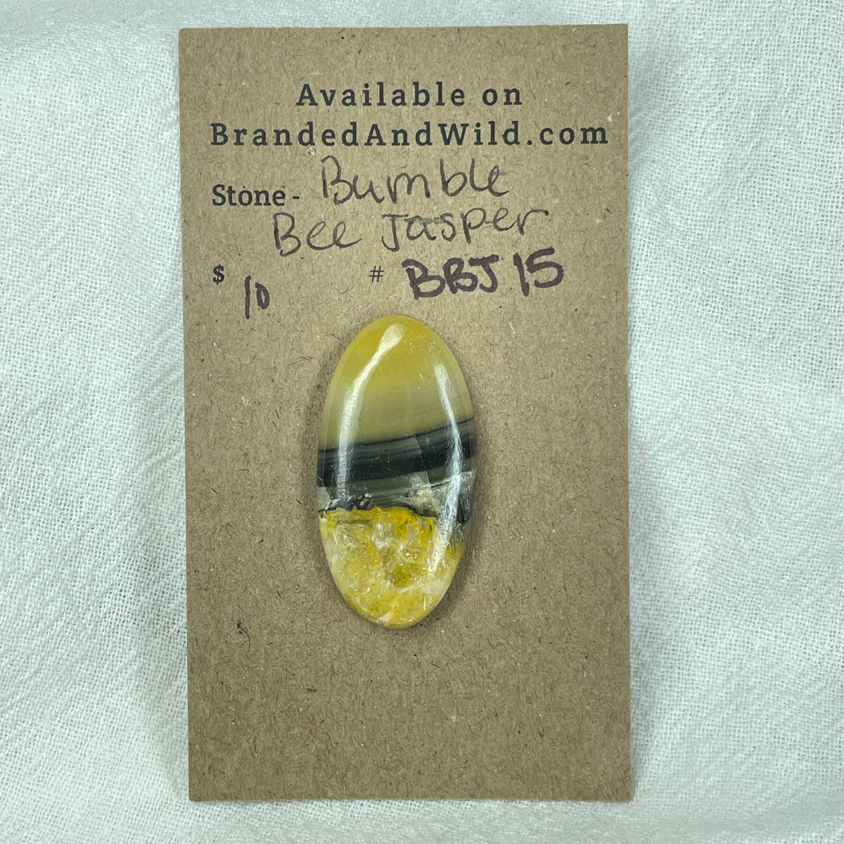Bumblebee Jasper Cabochon - BBJ15 BEFFC4E4-4694-49F1-9B7C-EB6464F9201A Brandedandwild.com