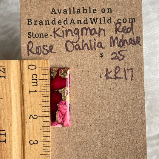 Kingman Red Dahlia Rose Mohave Cabochon - KR17