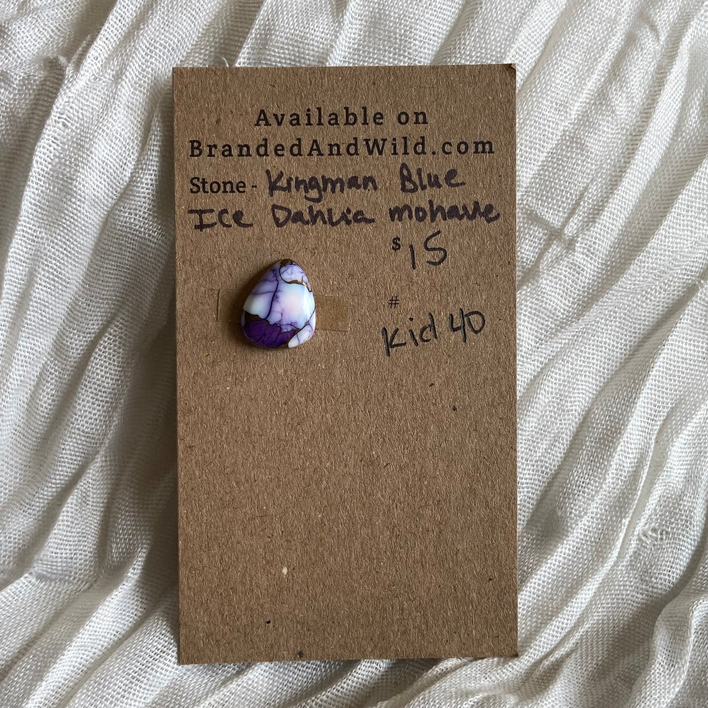 Ice Blue Dahlia Cabochon - KID40 BF144AB6-4025-41AE-956F-EA629AE264FF Brandedandwild.com