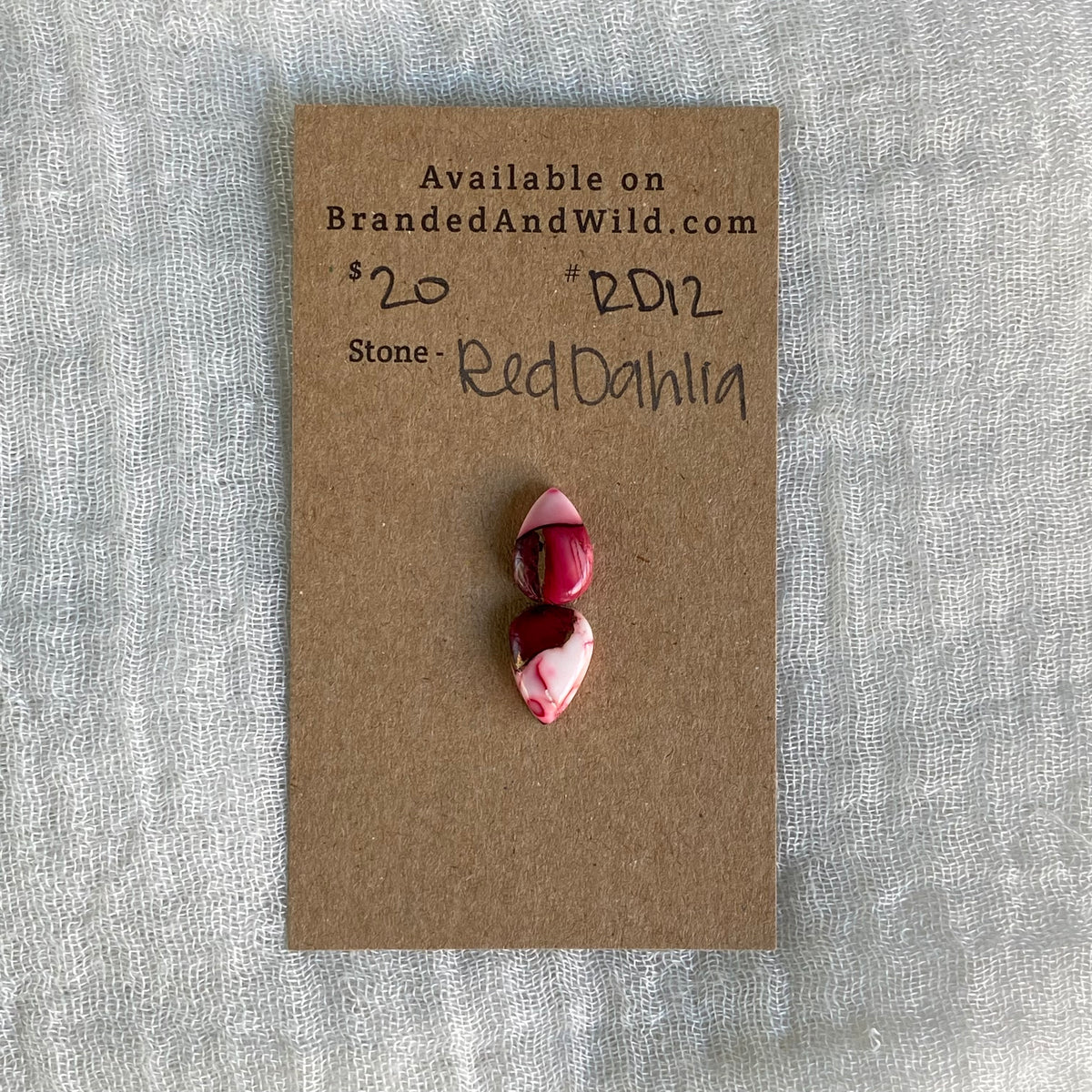 Red Dahlia Cabochon - RD12