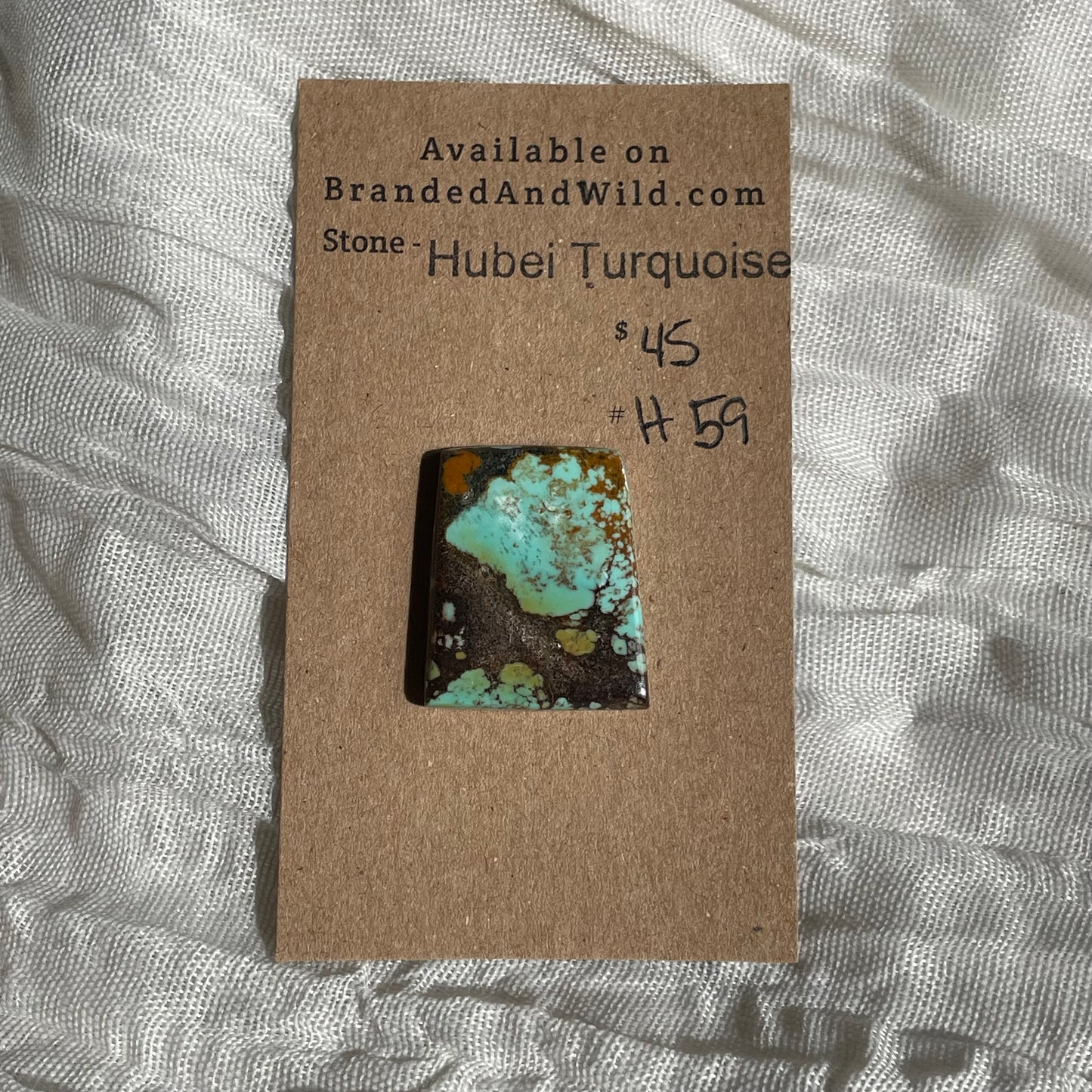 Hubei Turquoise Cabochon - H59 BF56AE68-70D2-49AC-93F8-3FEE09E5E9E7 Brandedandwild.com