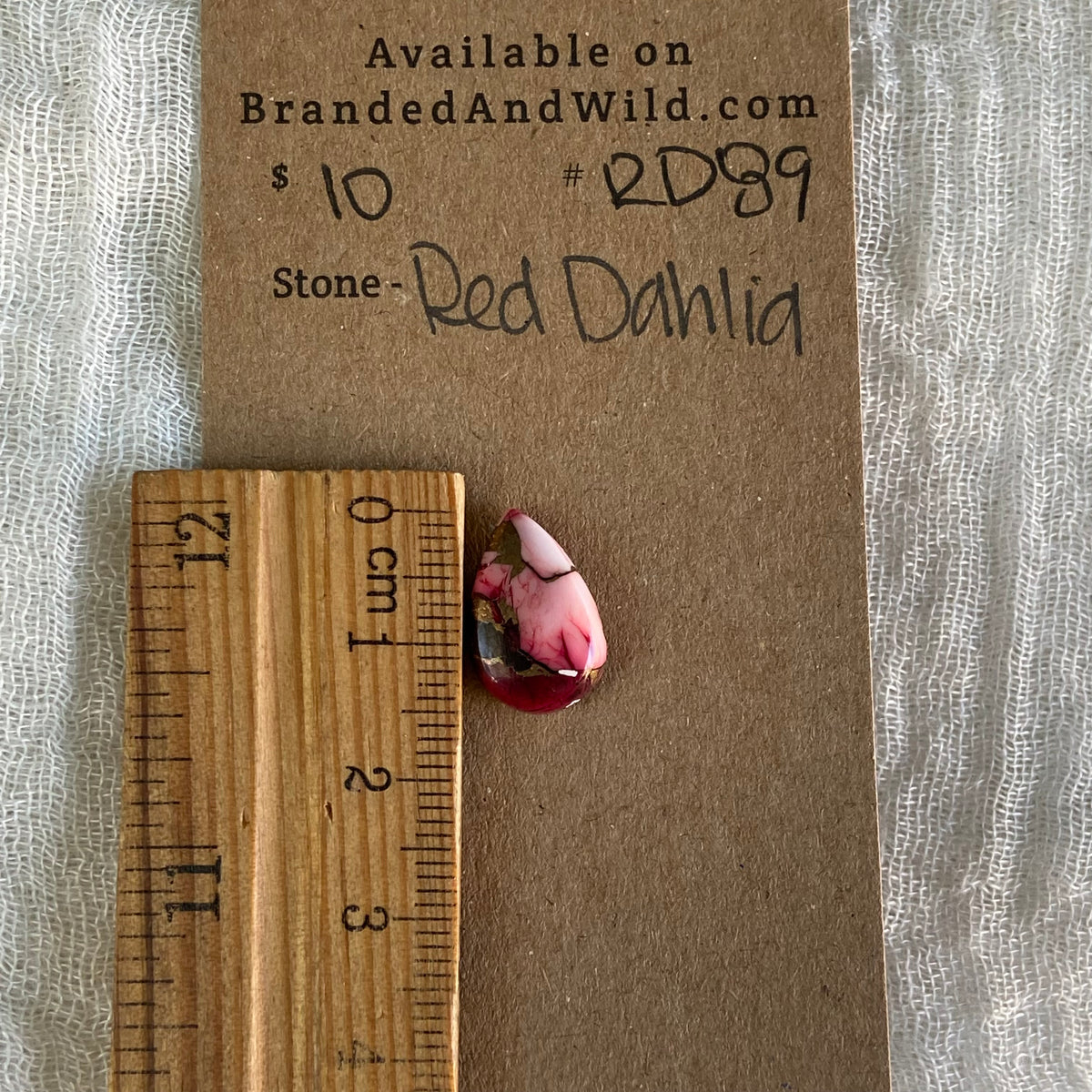 Red Dahlia Cabochon - RD89