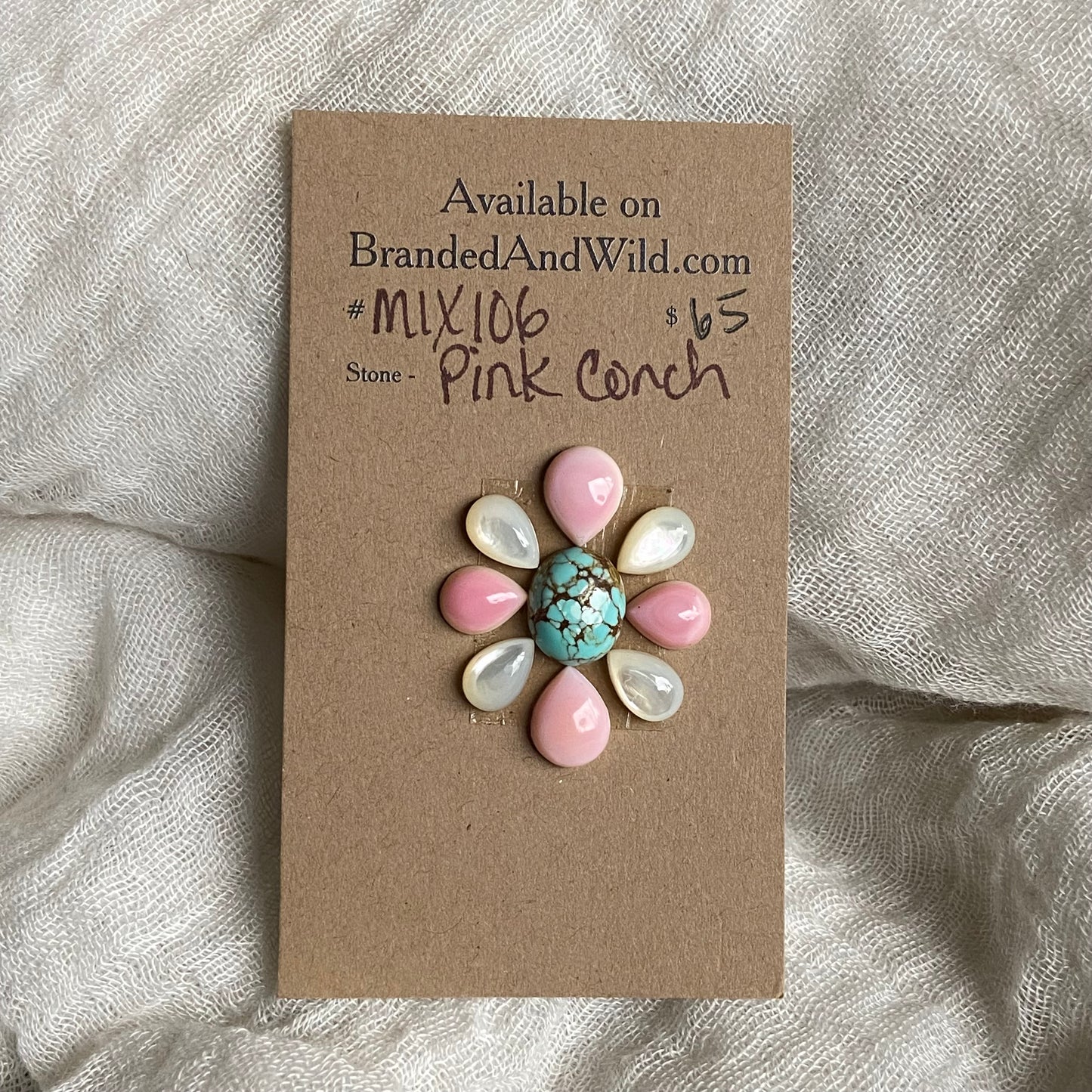 Pink Conch Mix Cabochon - MIX106 BF90C0E7-2CF8-434A-A3EB-5FFE54120C5F Brandedandwild.com