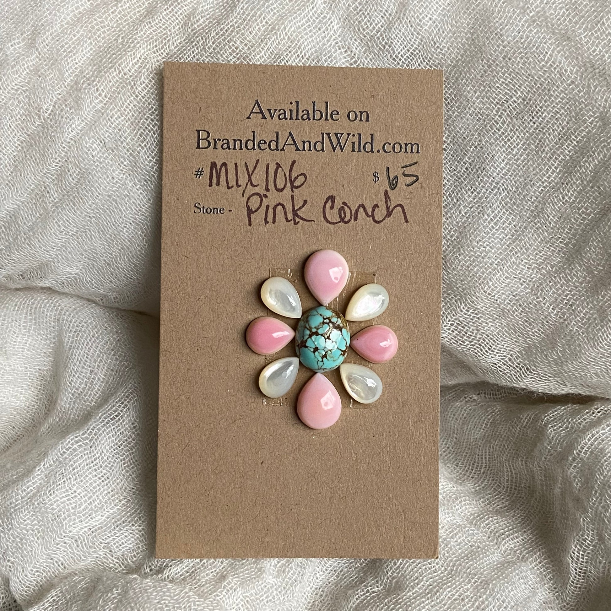 Pink Conch Mix Cabochon - MIX106 BF90C0E7-2CF8-434A-A3EB-5FFE54120C5F Brandedandwild.com