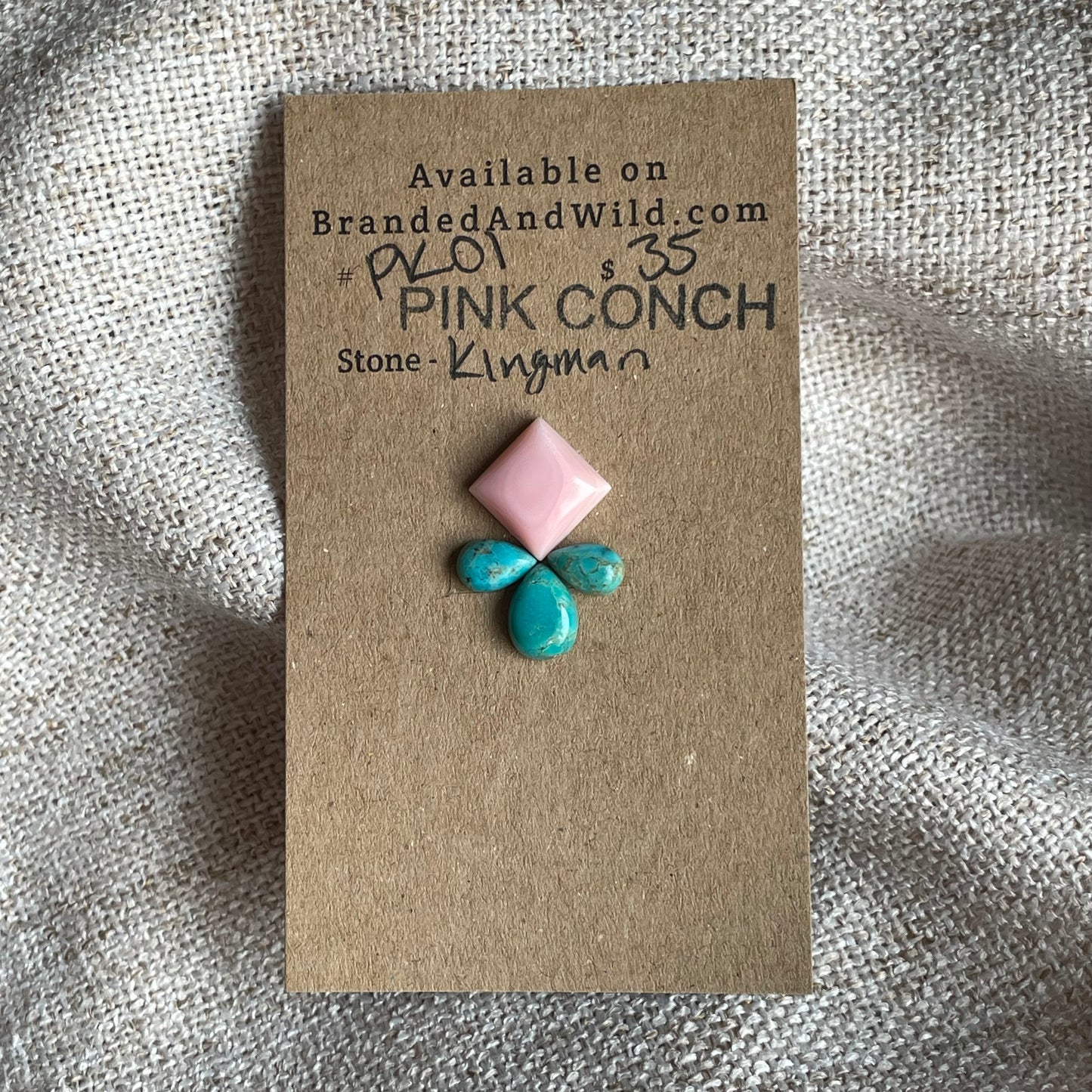 Pink Conch / Kingman Cabochon - PK01