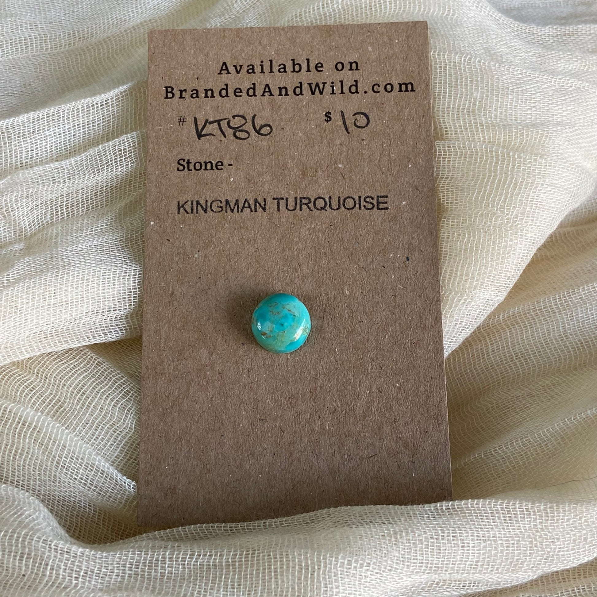 Kingman Turquoise Cabochon - KT86 BF96736D-4676-4C7D-B6A4-A9876974EB29 Brandedandwild.com