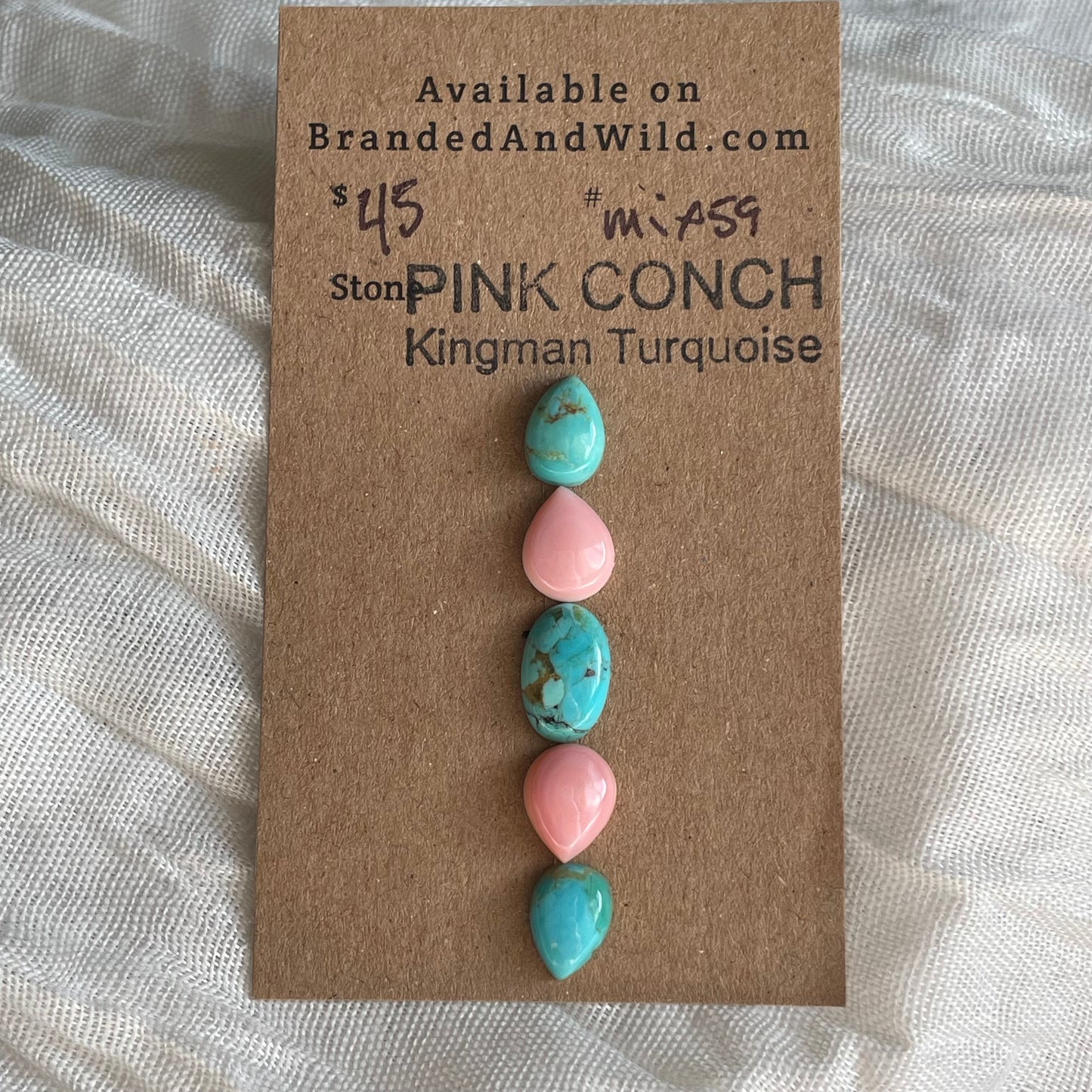 Kingman / Pink Conch Cabochon - MIX59 BFC89D70-6512-484A-89F3-84726699970D Brandedandwild.com